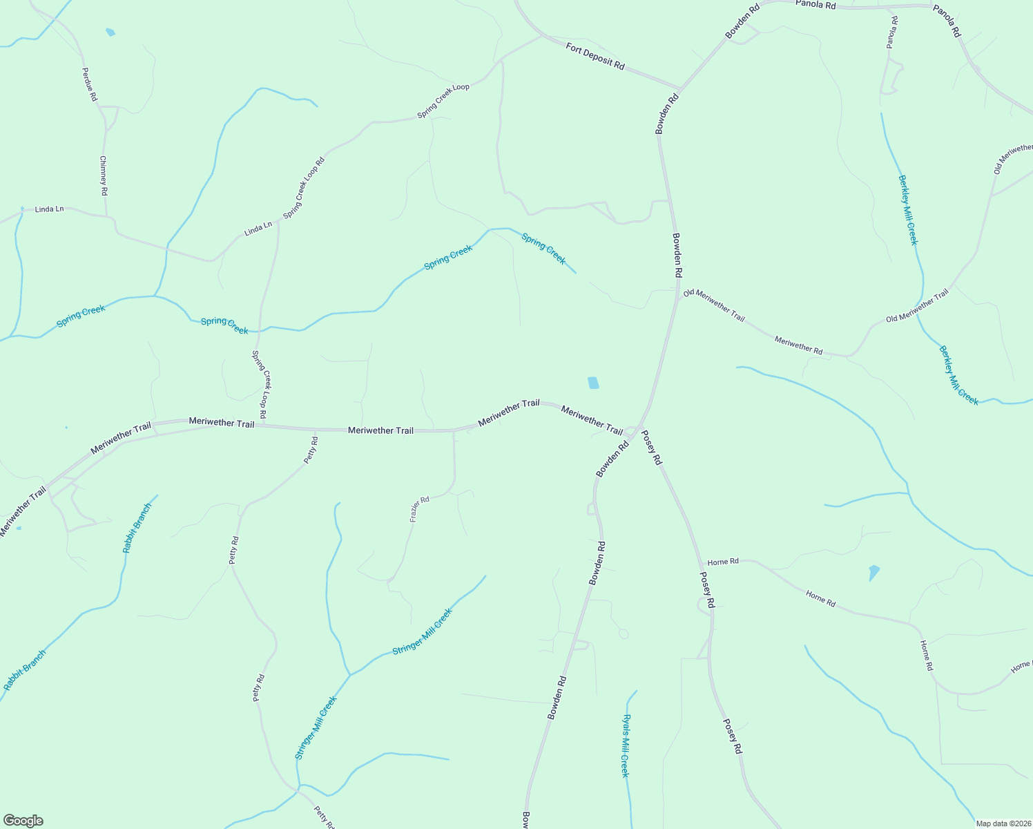 map of restaurants, bars, coffee shops, grocery stores, and more near 6065 Meriwether Trail in Honoraville