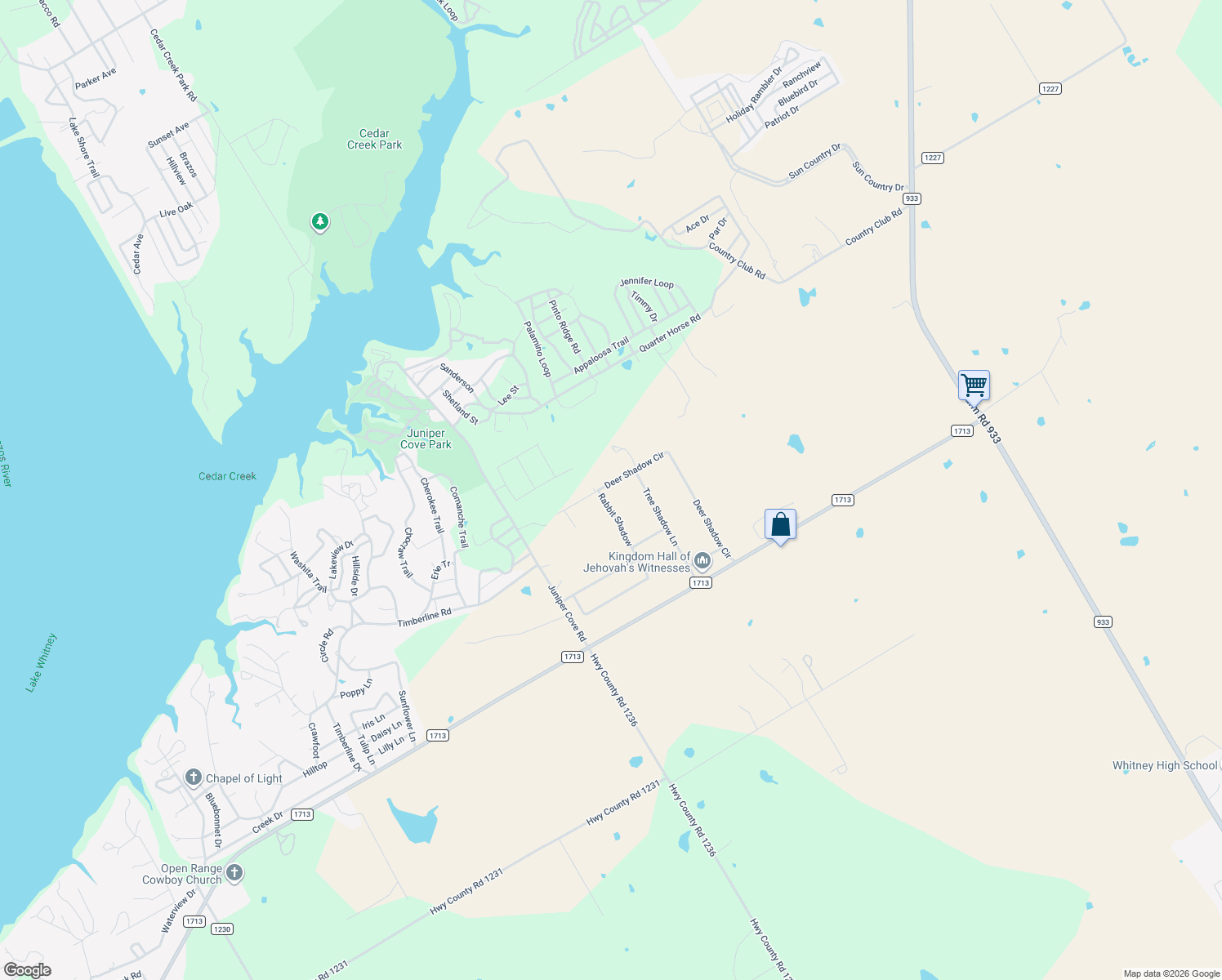 map of restaurants, bars, coffee shops, grocery stores, and more near 250 Rabbit Shadow Trail in Whitney