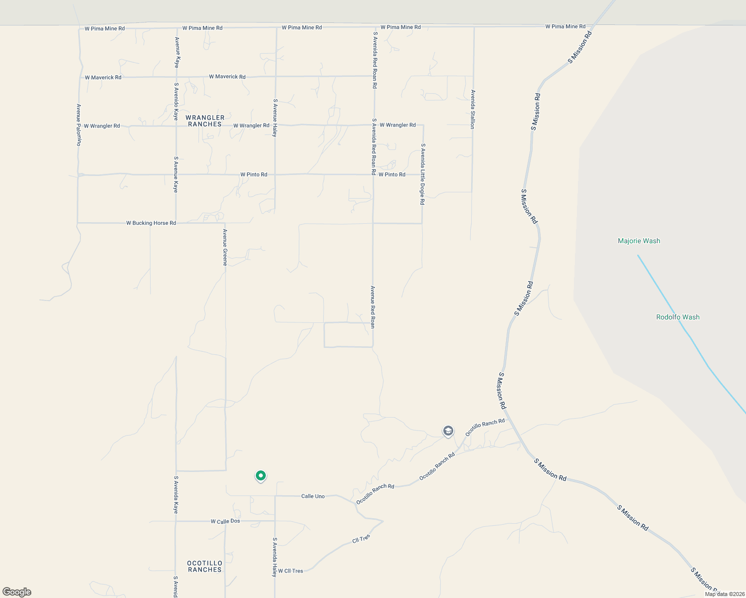 map of restaurants, bars, coffee shops, grocery stores, and more near 14860 South Avenida Red Roan Road in Sahuarita