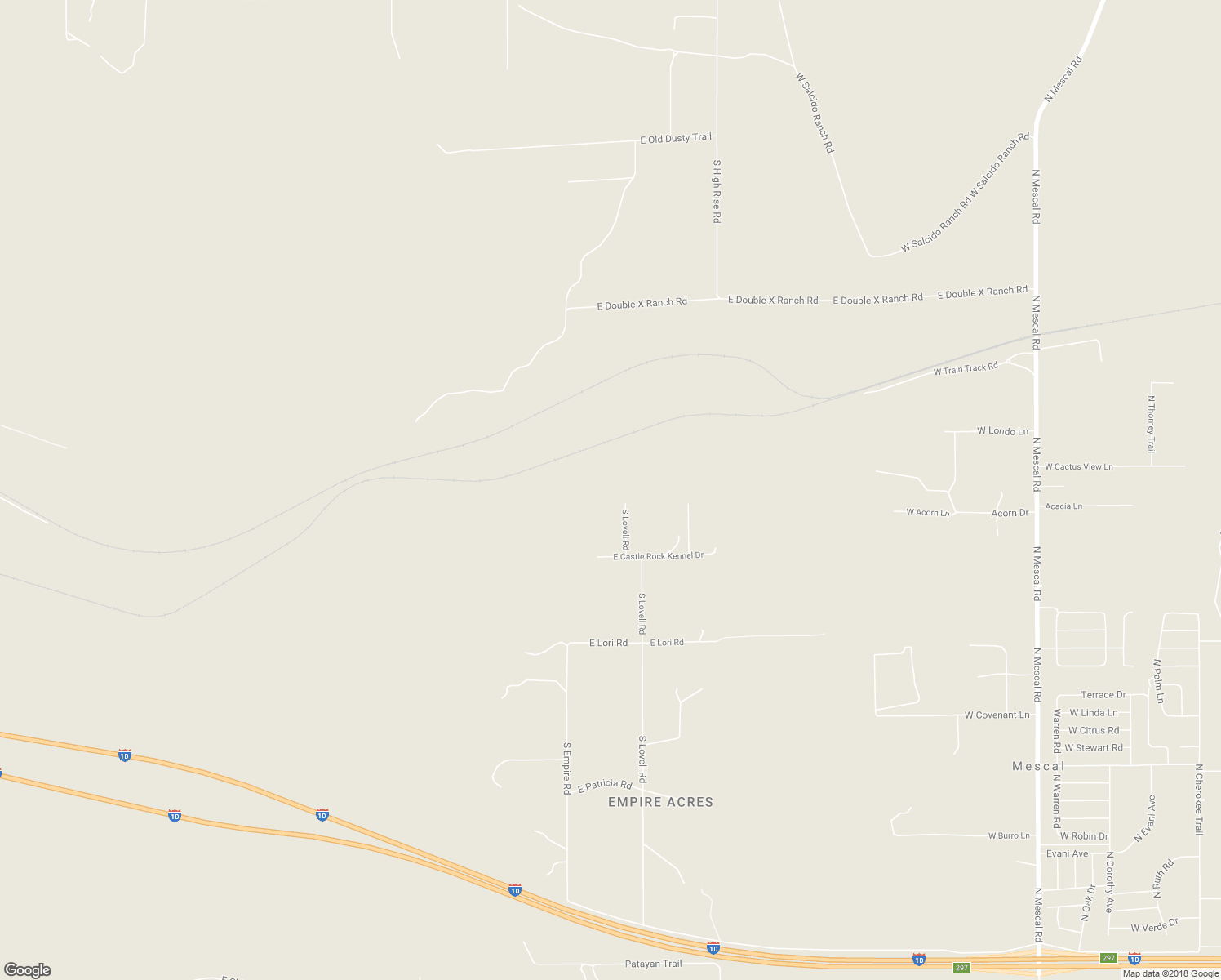 map of restaurants, bars, coffee shops, grocery stores, and more near 25245 East Castle Rock Kennel Drive in Benson