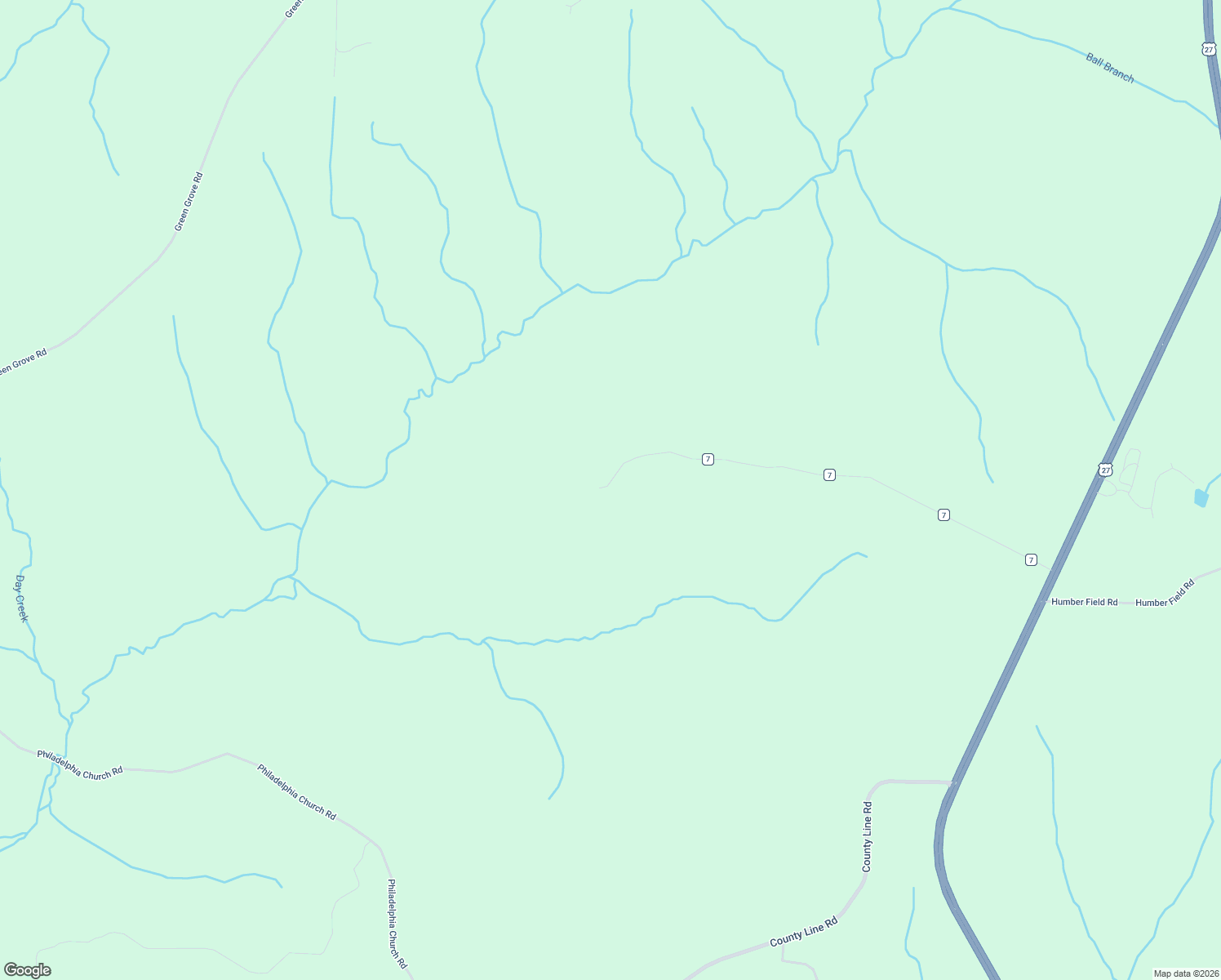 map of restaurants, bars, coffee shops, grocery stores, and more near 1485 Esther Thornton Road in Lumpkin