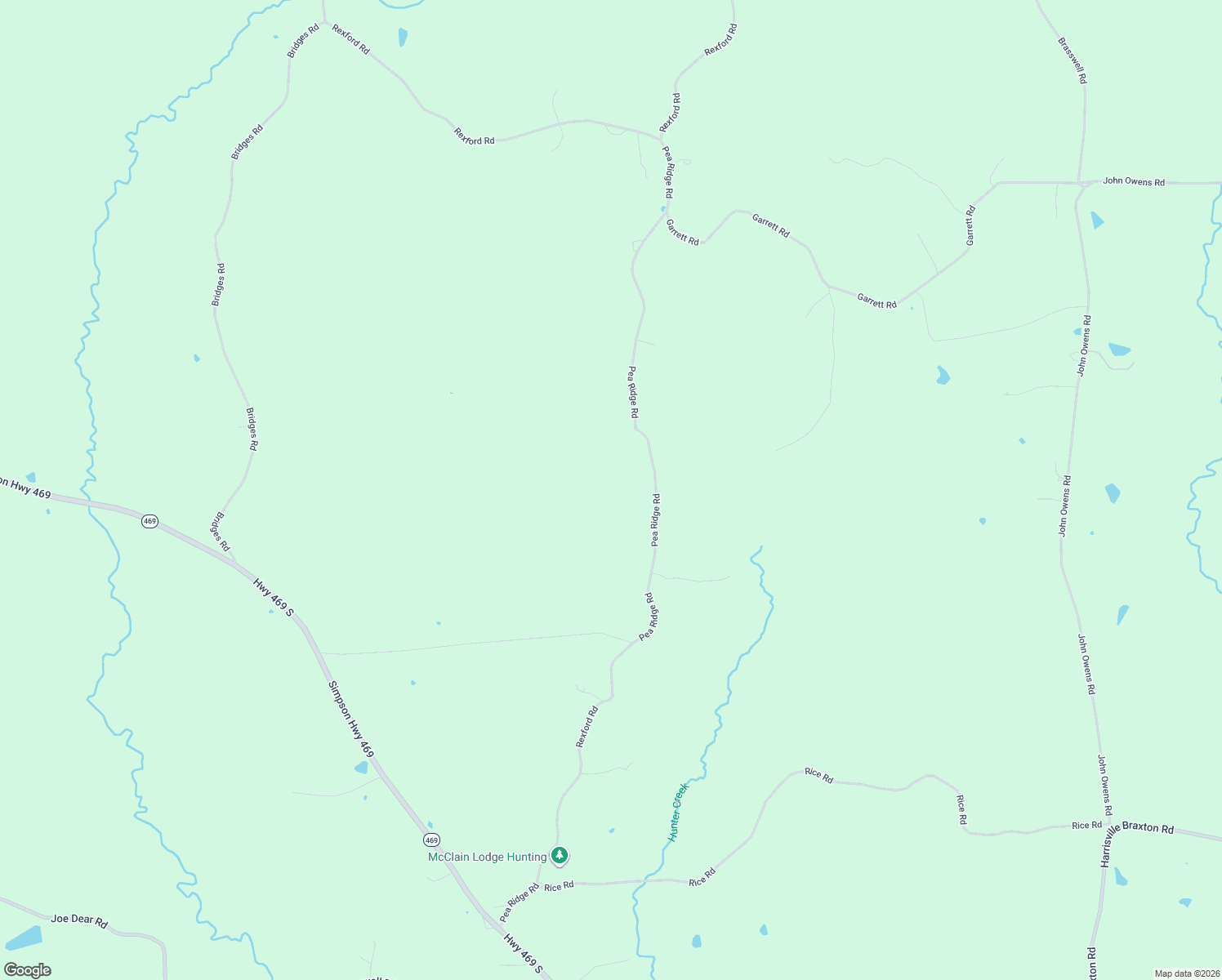 map of restaurants, bars, coffee shops, grocery stores, and more near Pea Ridge Road in Florence