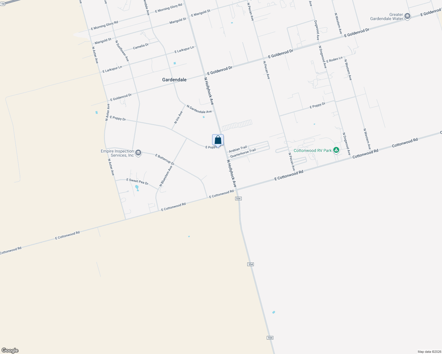 map of restaurants, bars, coffee shops, grocery stores, and more near 14501 North Hollyhock Avenue in Gardendale