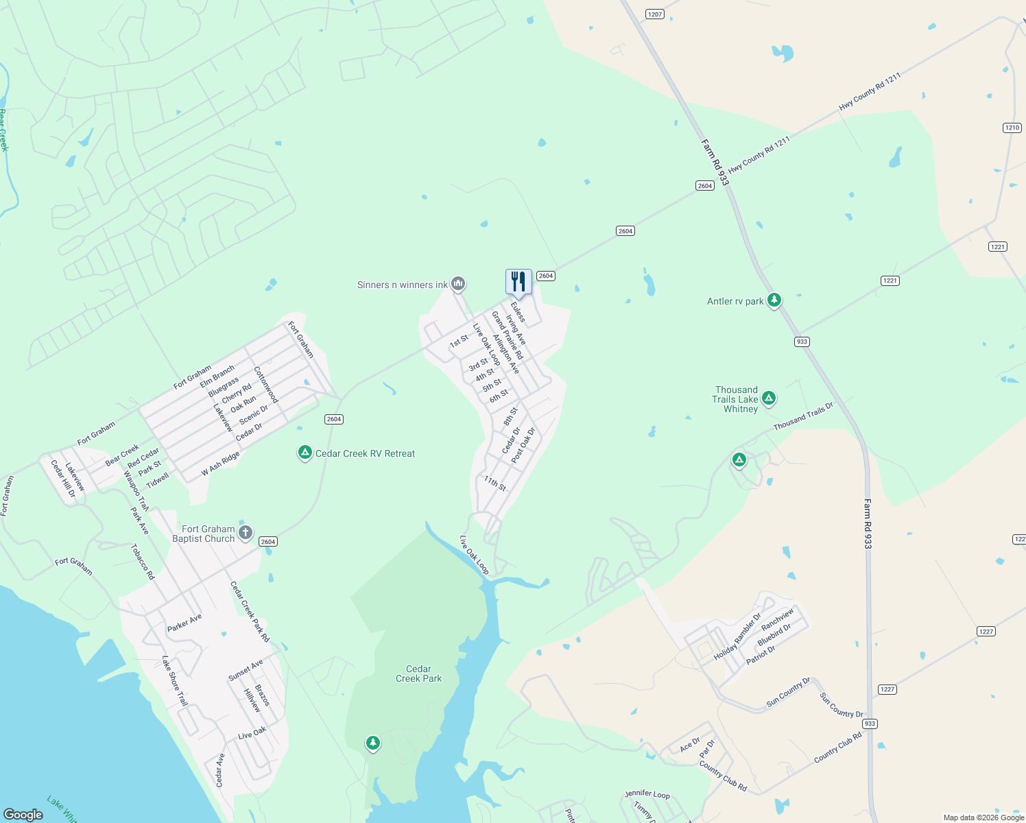 map of restaurants, bars, coffee shops, grocery stores, and more near 133 8th Street in Whitney