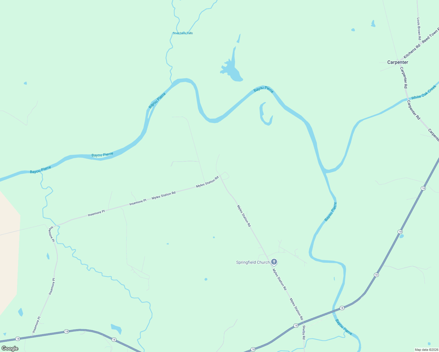 map of restaurants, bars, coffee shops, grocery stores, and more near 1195 Myles Station Road in Hermanville