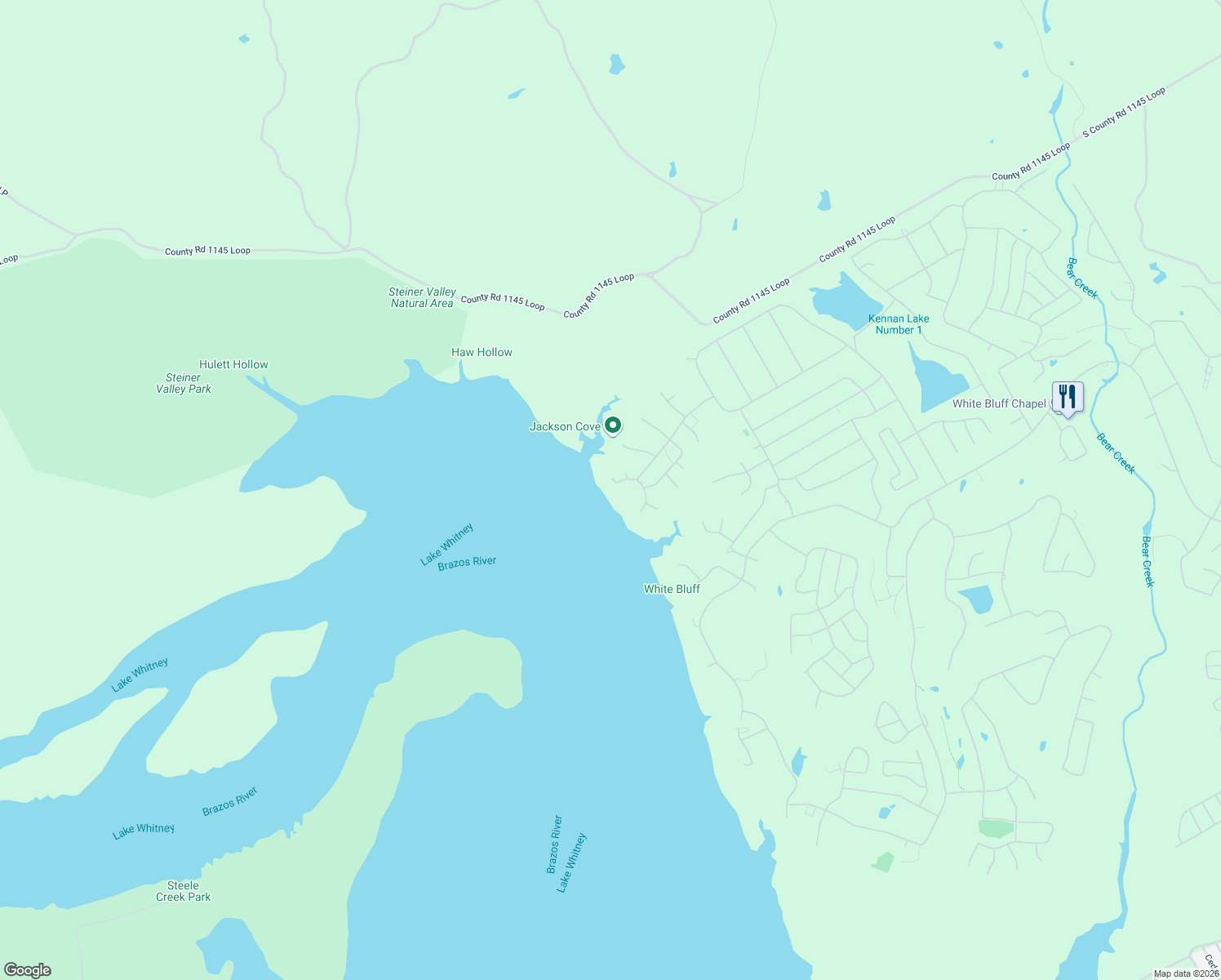 map of restaurants, bars, coffee shops, grocery stores, and more near 1233 Overlook Court in Whitney