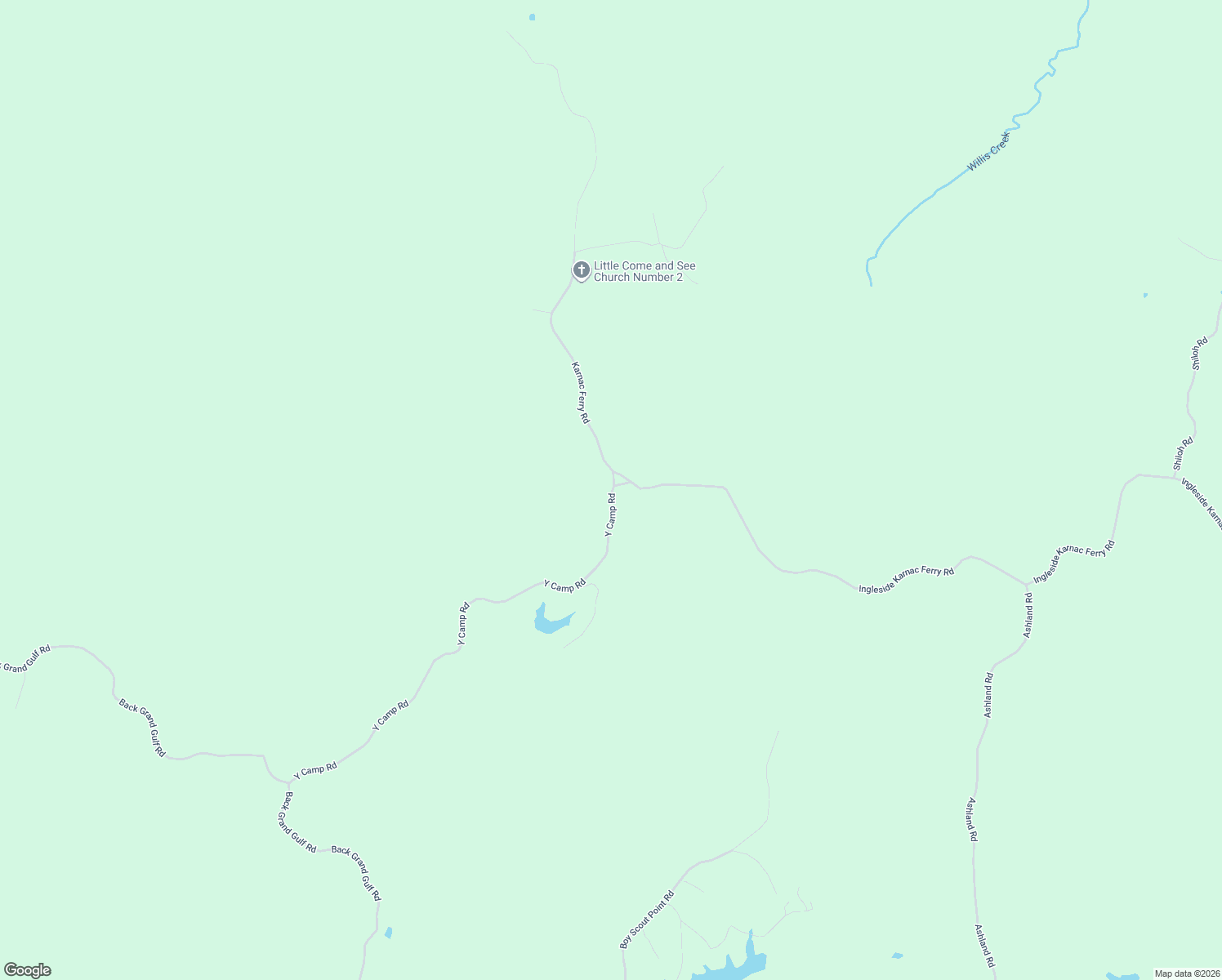 map of restaurants, bars, coffee shops, grocery stores, and more near Y Camp Road in Port Gibson