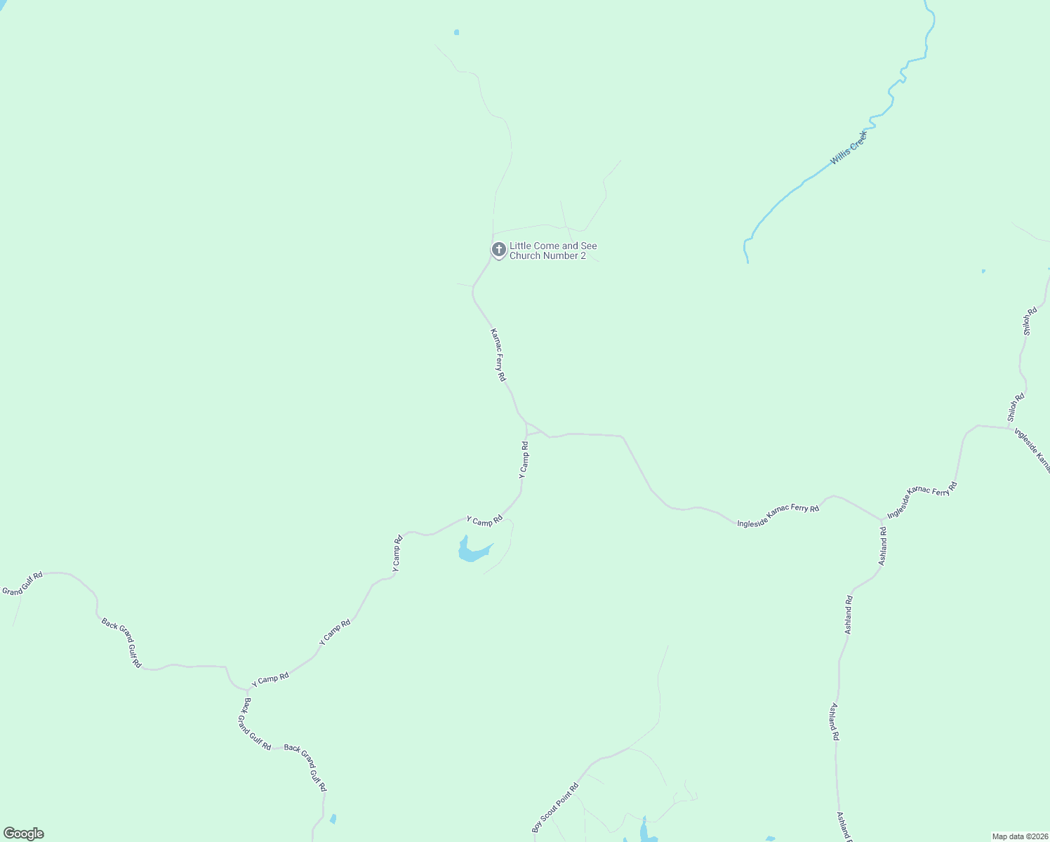 map of restaurants, bars, coffee shops, grocery stores, and more near Y Camp Road in Port Gibson