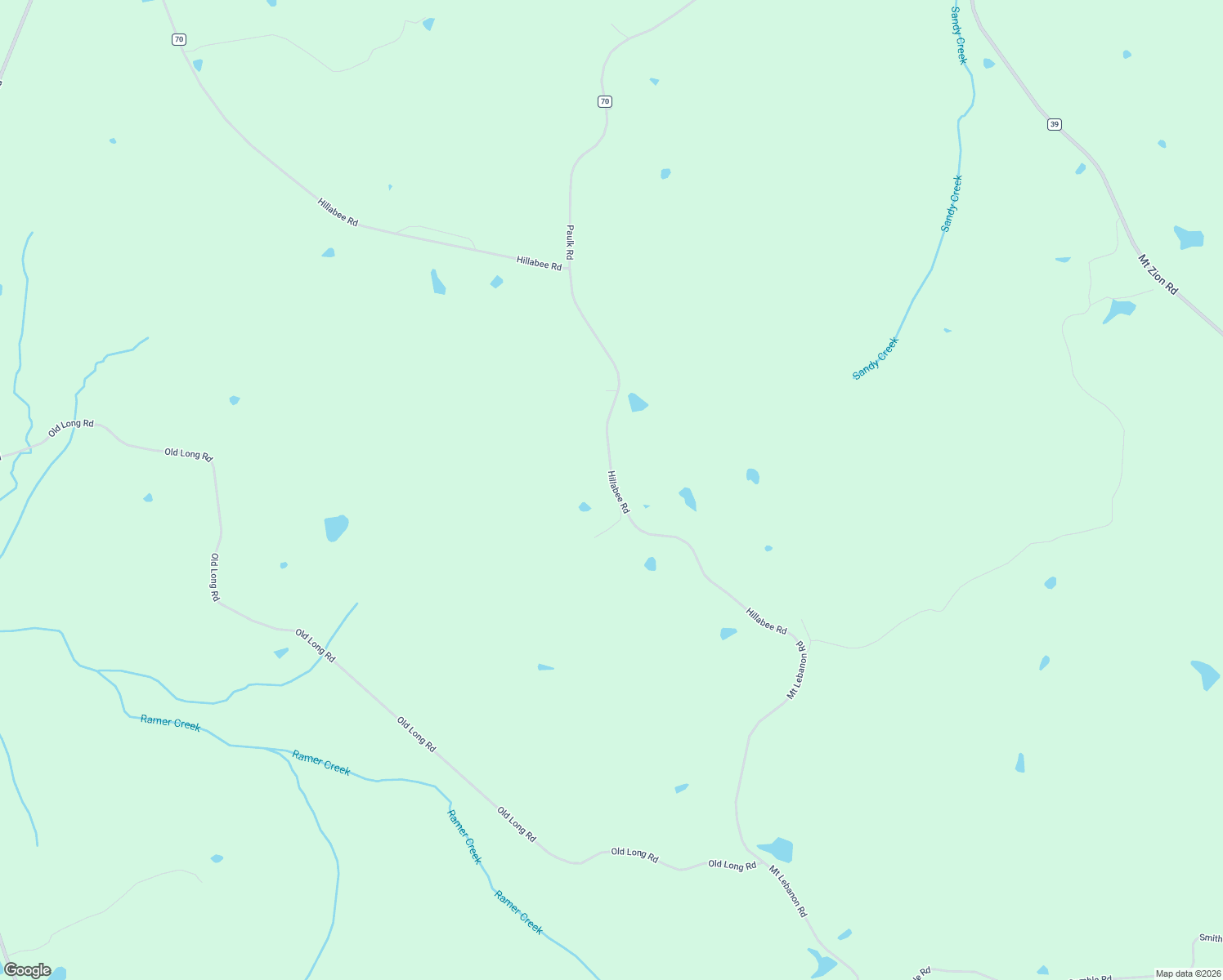 map of restaurants, bars, coffee shops, grocery stores, and more near 2930 Hillabee Road in Ramer