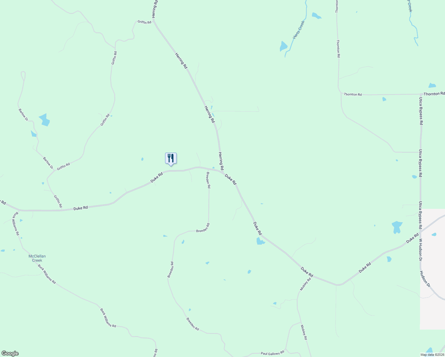 map of restaurants, bars, coffee shops, grocery stores, and more near 4405 Duke Rd in Utica