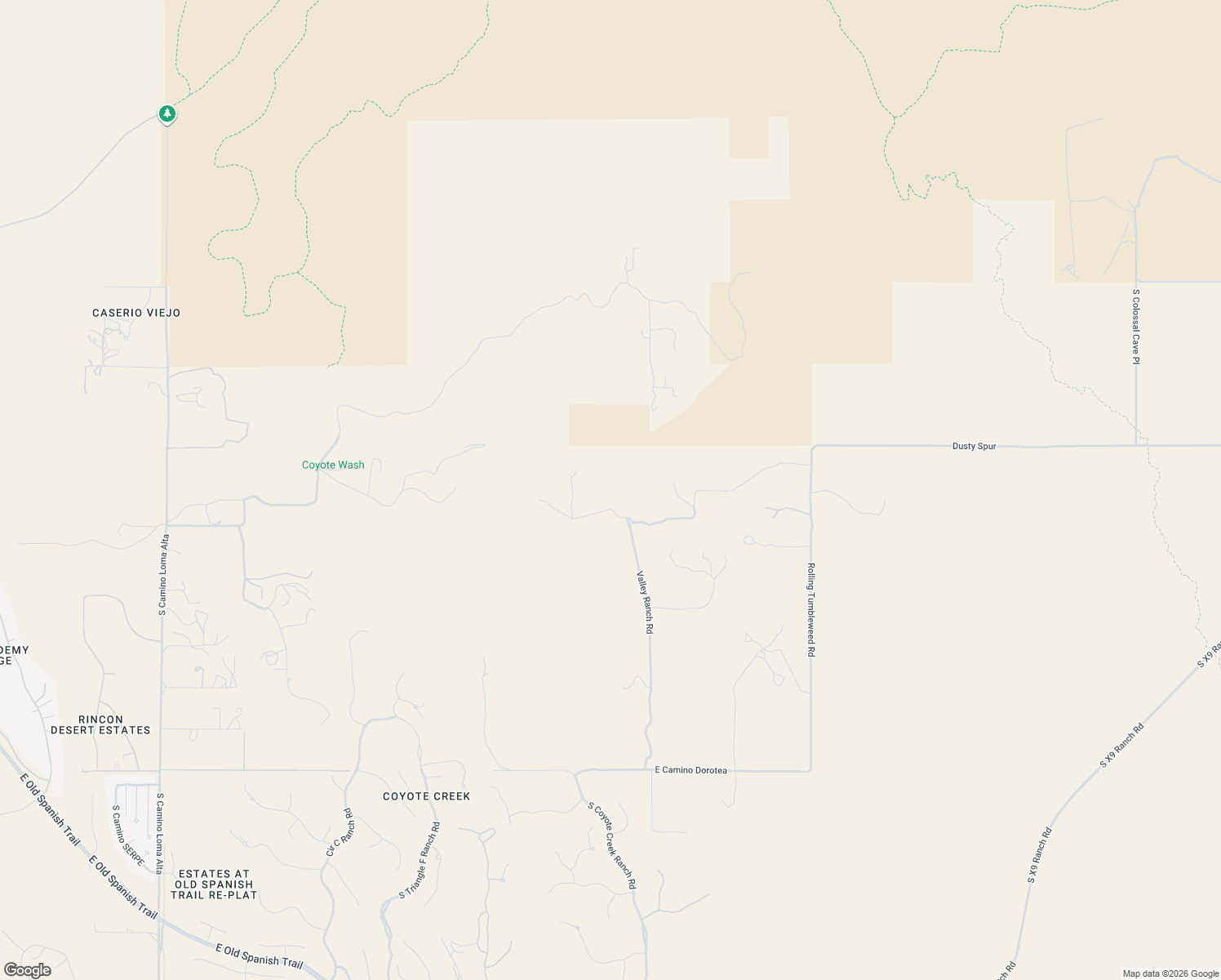 map of restaurants, bars, coffee shops, grocery stores, and more near 7354 South Rincon Valley Ranch Road in Vail