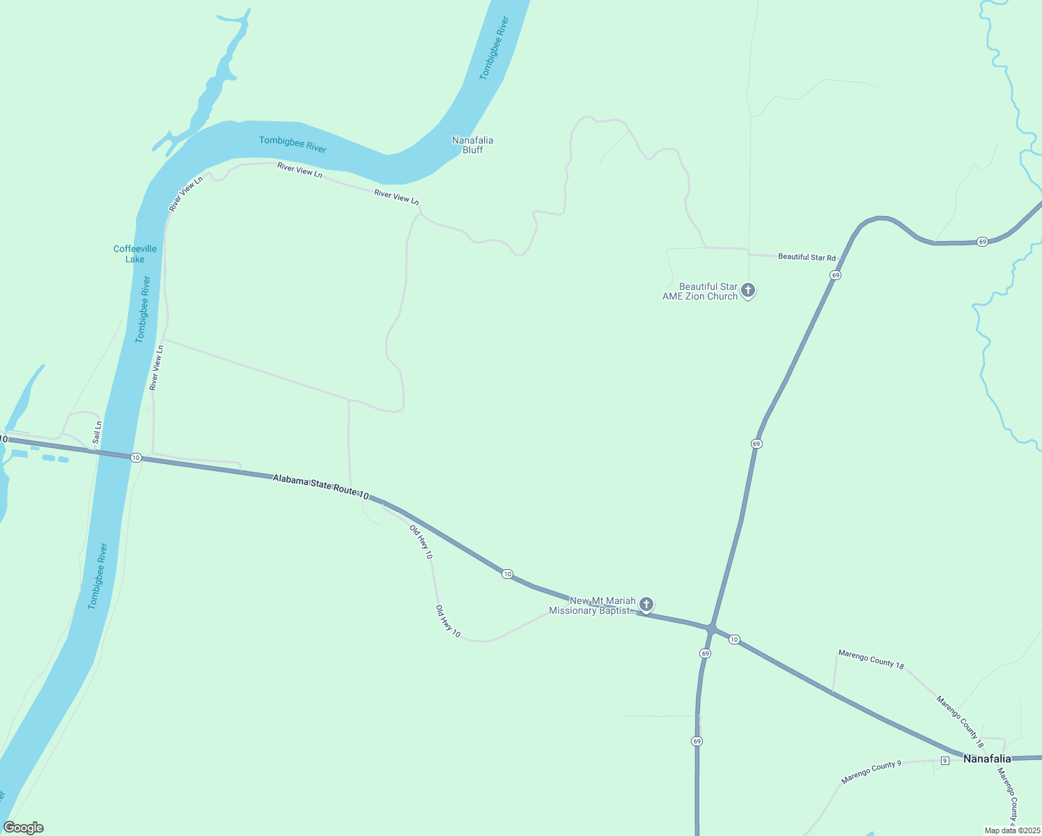 map of restaurants, bars, coffee shops, grocery stores, and more near in Nanafalia