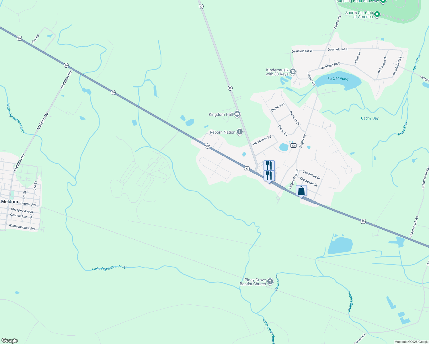 map of restaurants, bars, coffee shops, grocery stores, and more near 187 Arlington Road in Bloomingdale