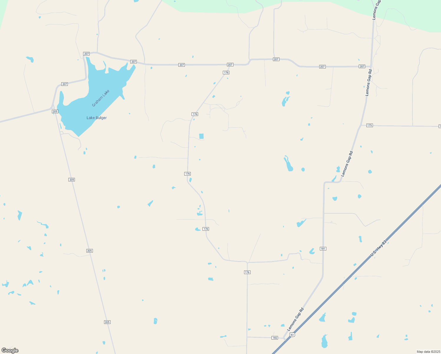 map of restaurants, bars, coffee shops, grocery stores, and more near 517 County Road 176 in Ovalo