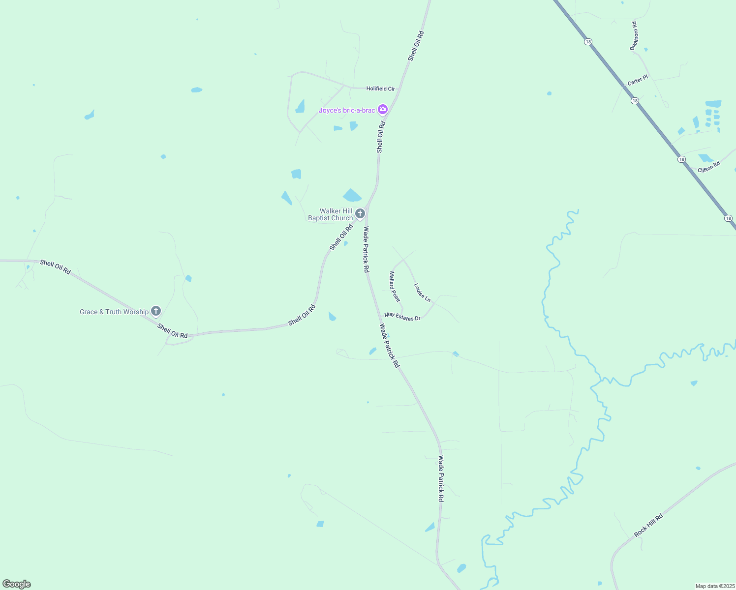map of restaurants, bars, coffee shops, grocery stores, and more near 1186 Wade Patrick Road in Brandon