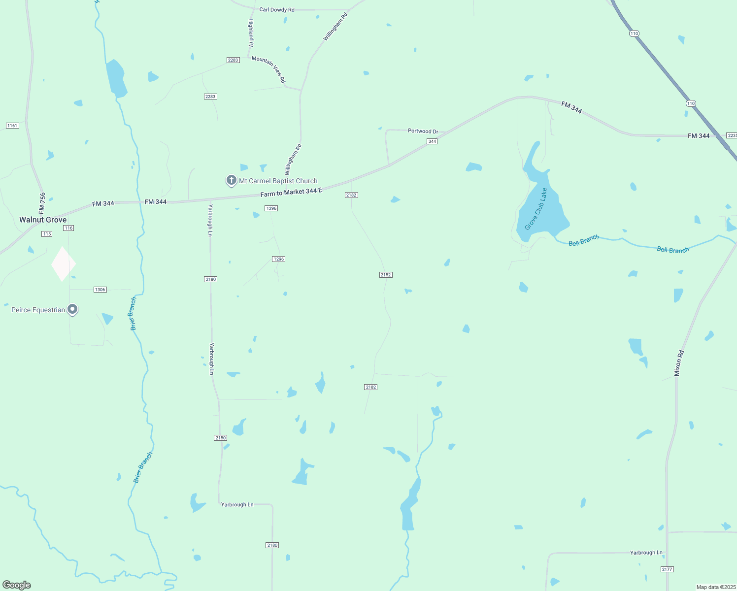 map of restaurants, bars, coffee shops, grocery stores, and more near 21066 County Road 2182 in Whitehouse