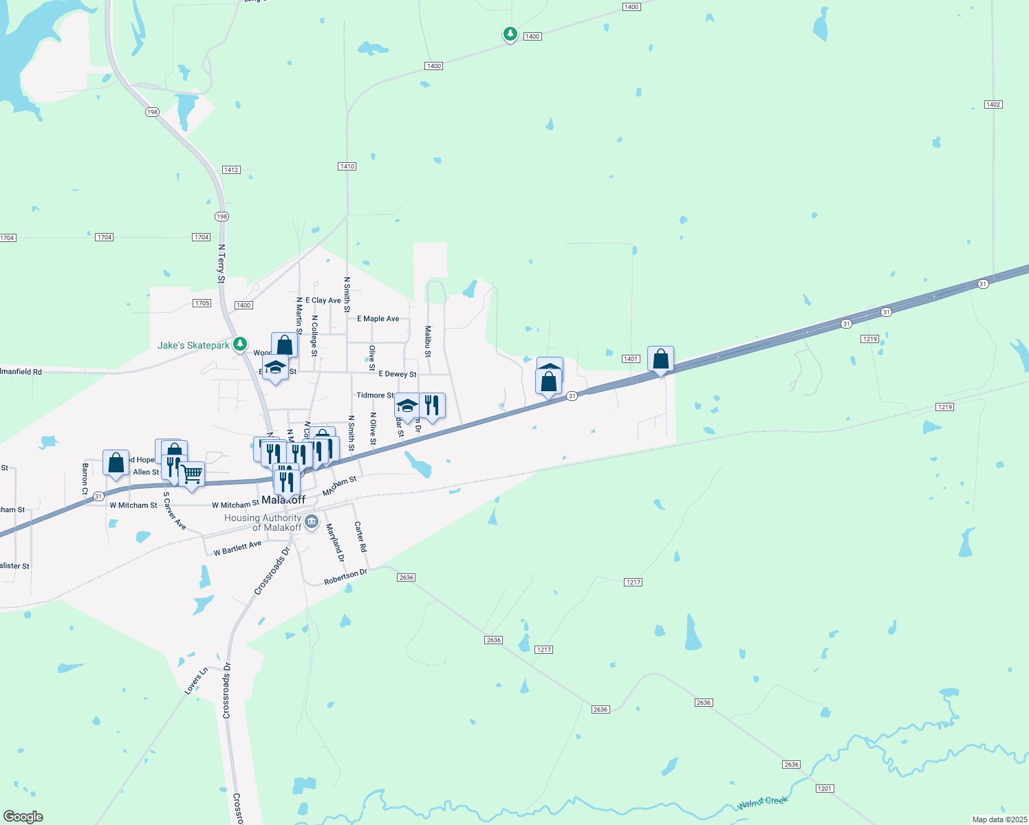 302 East Royall Boulevard, Malakoff TX Walk Score