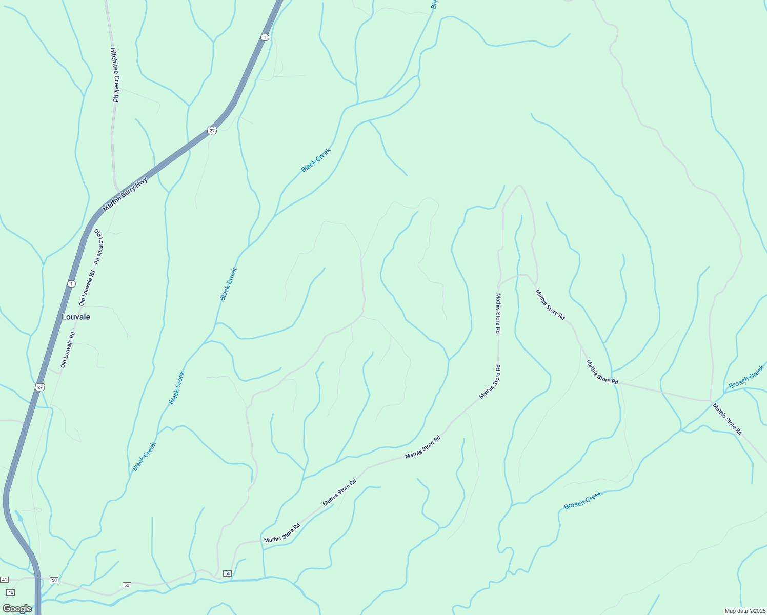 map of restaurants, bars, coffee shops, grocery stores, and more near in Louvale