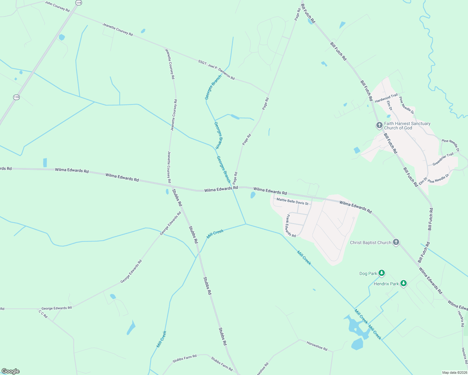 map of restaurants, bars, coffee shops, grocery stores, and more near 2371 Wilma Edwards Road in Ellabell