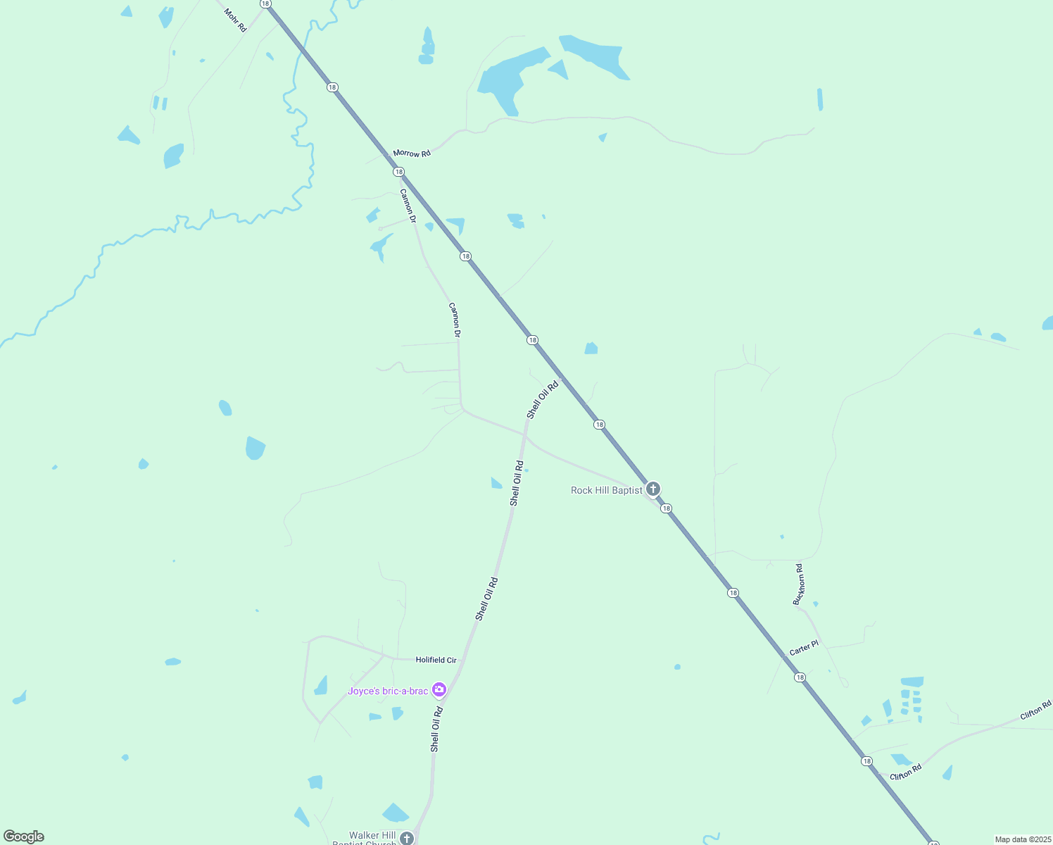 map of restaurants, bars, coffee shops, grocery stores, and more near 1140 Shell Oil Road in Brandon