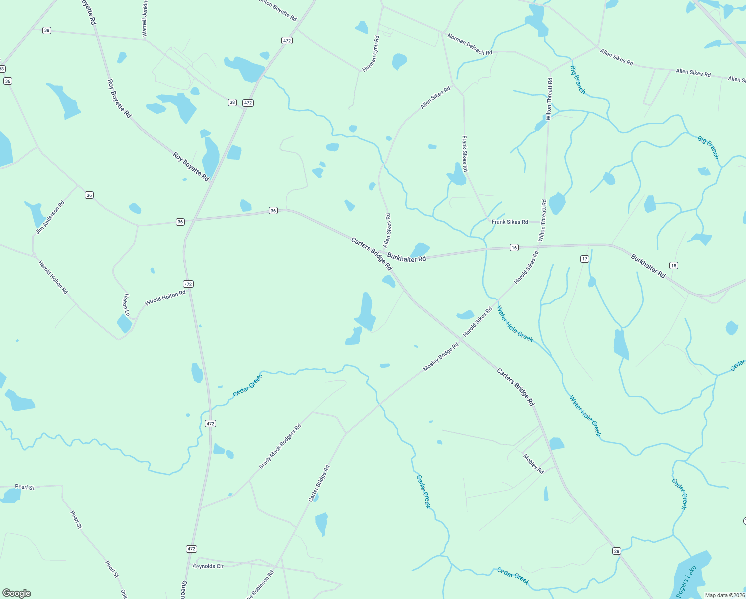 map of restaurants, bars, coffee shops, grocery stores, and more near 2685 Carters Bridge Road in Claxton