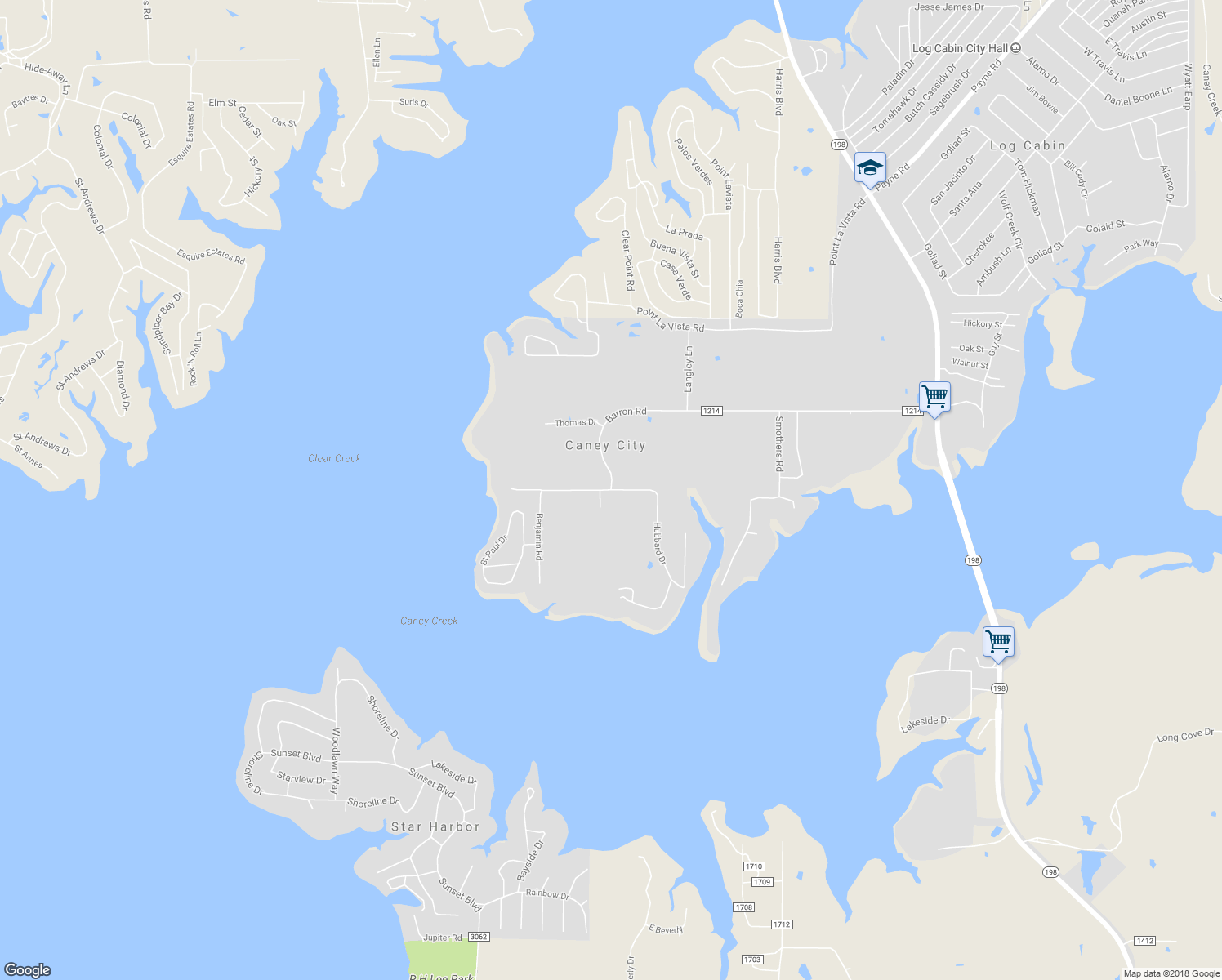 map of restaurants, bars, coffee shops, grocery stores, and more near 15975 Wingham Road in Malakoff