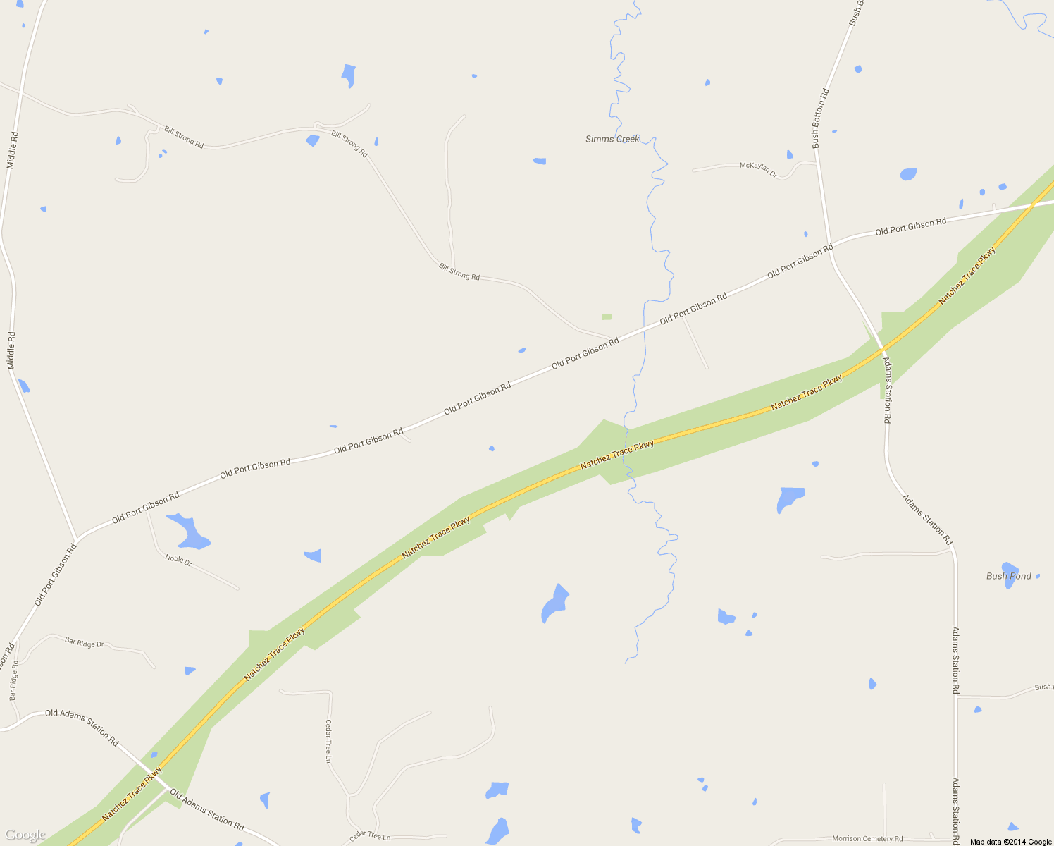 map of restaurants, bars, coffee shops, grocery stores, and more near 10261 Old Port Gibson Rd in Edwards