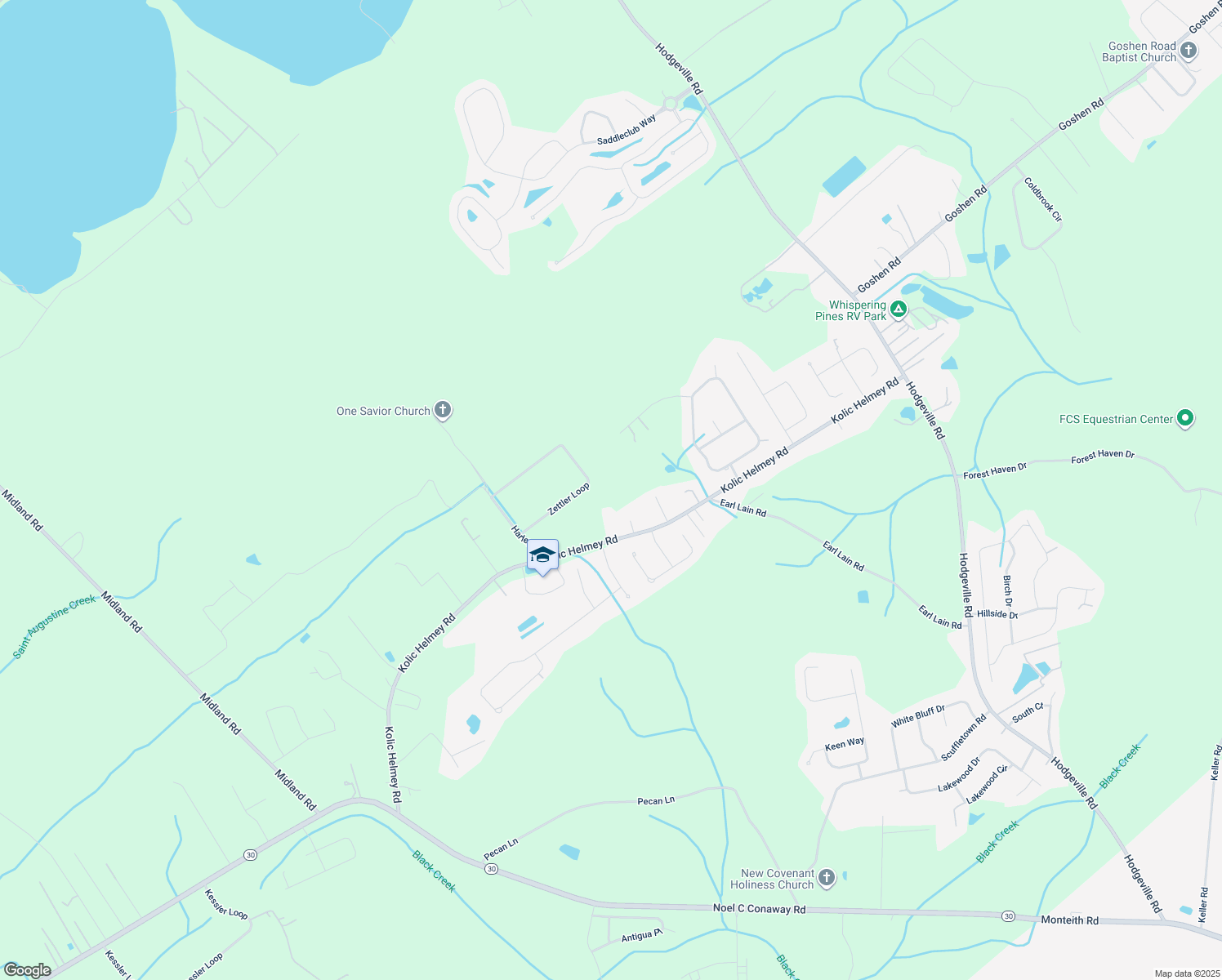 map of restaurants, bars, coffee shops, grocery stores, and more near 459 Zettler Loop in Guyton