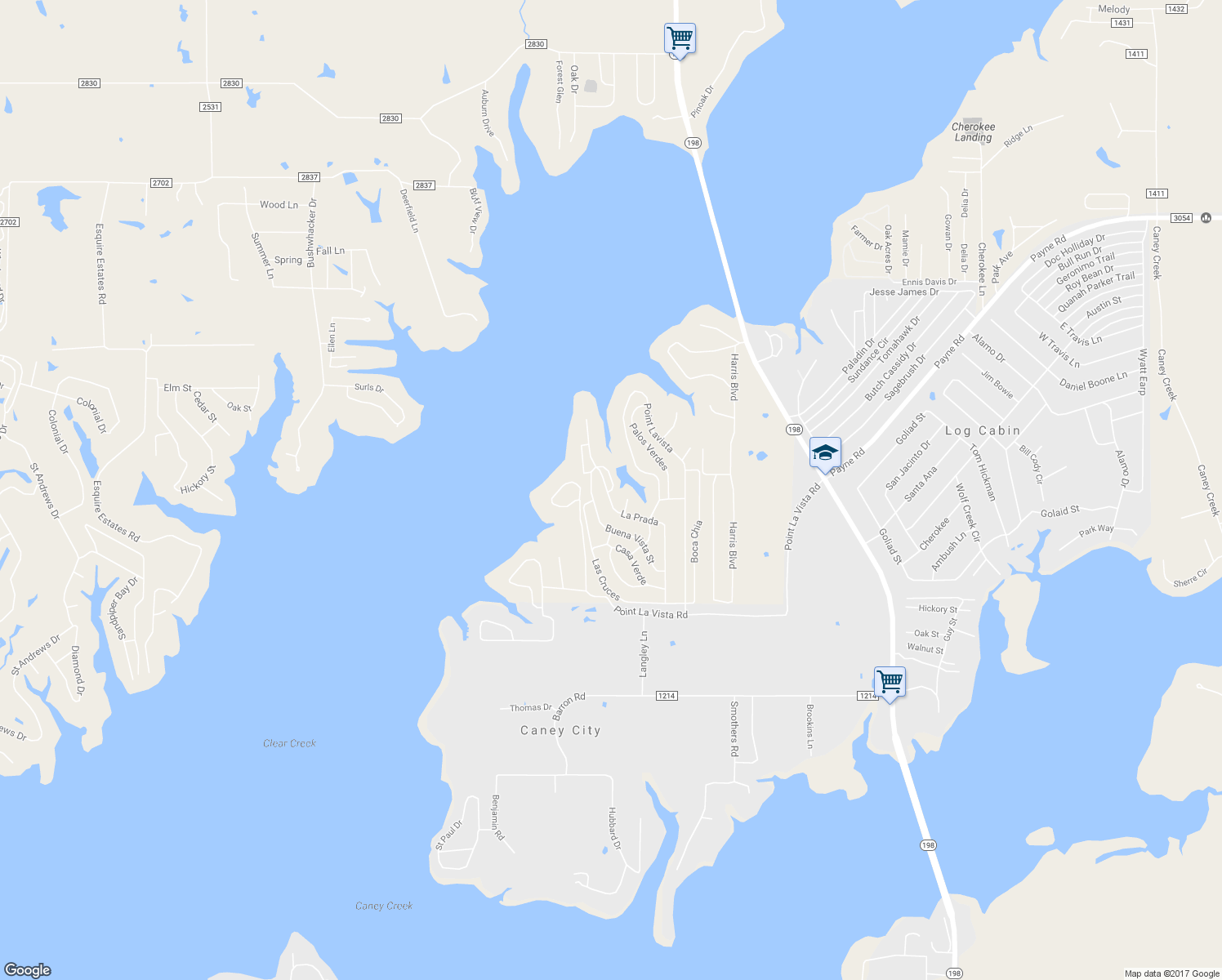 map of restaurants, bars, coffee shops, grocery stores, and more near 5214 Rio Vista in Malakoff