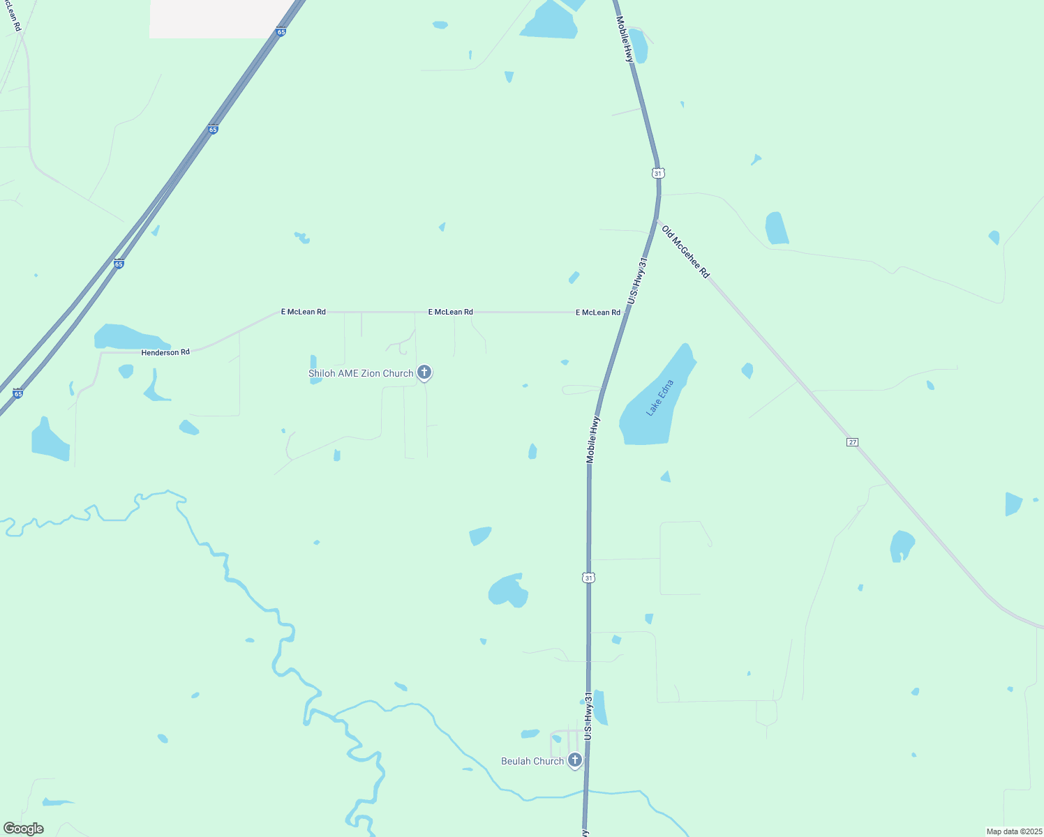 map of restaurants, bars, coffee shops, grocery stores, and more near 9712 U.S. 31 in Hope Hull