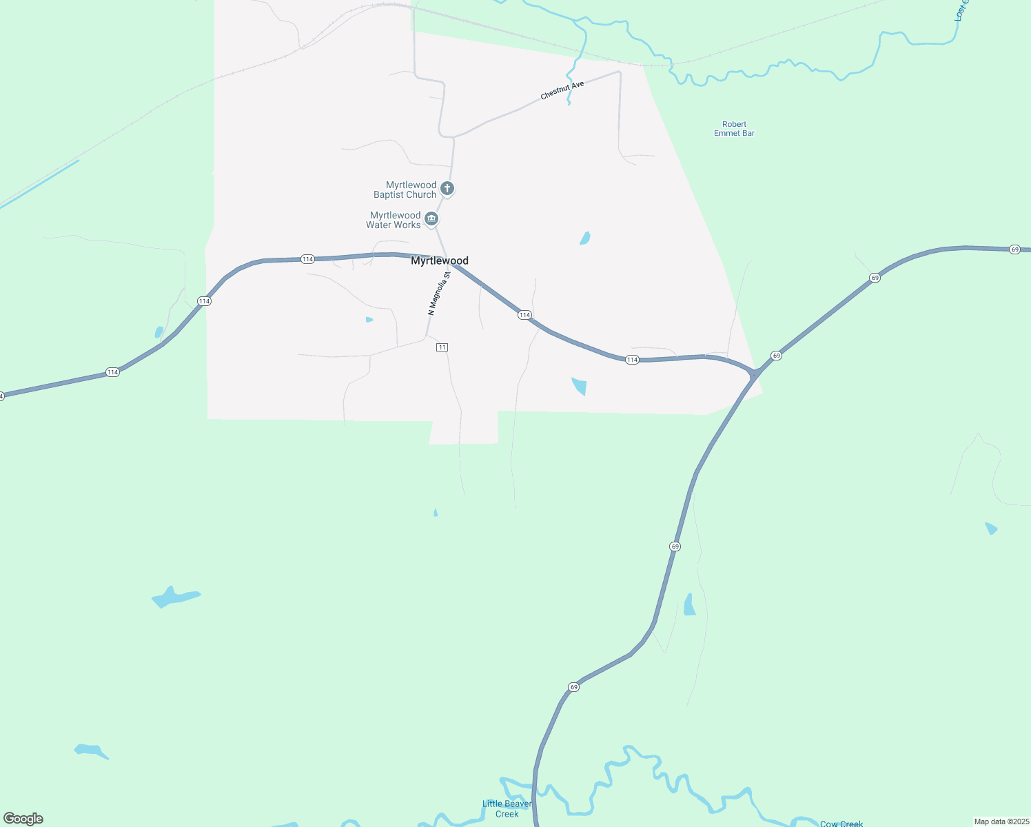 map of restaurants, bars, coffee shops, grocery stores, and more near Sycamore Road in Marengo County