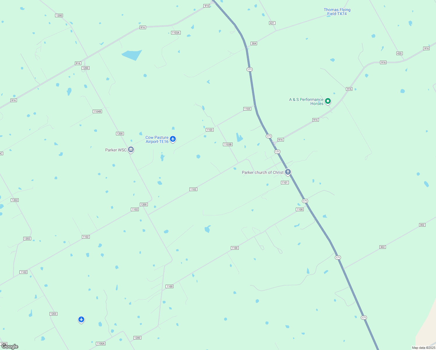 map of restaurants, bars, coffee shops, grocery stores, and more near 4400 County Road 1102 in Grandview