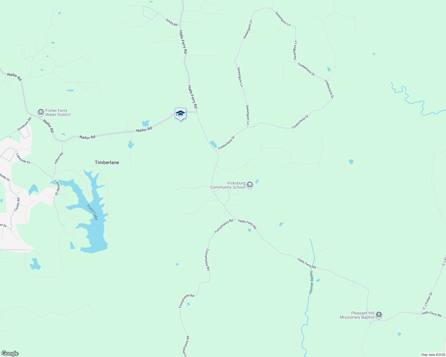 map of restaurants, bars, coffee shops, grocery stores, and more near 9245 Halls Ferry Rd in Vicksburg