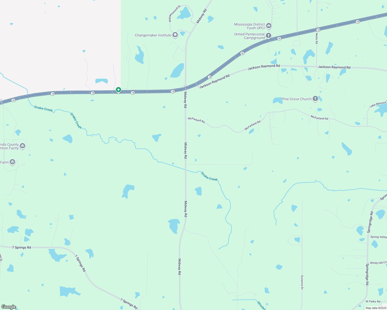 map of restaurants, bars, coffee shops, grocery stores, and more near 6110 Midway Rd in Raymond
