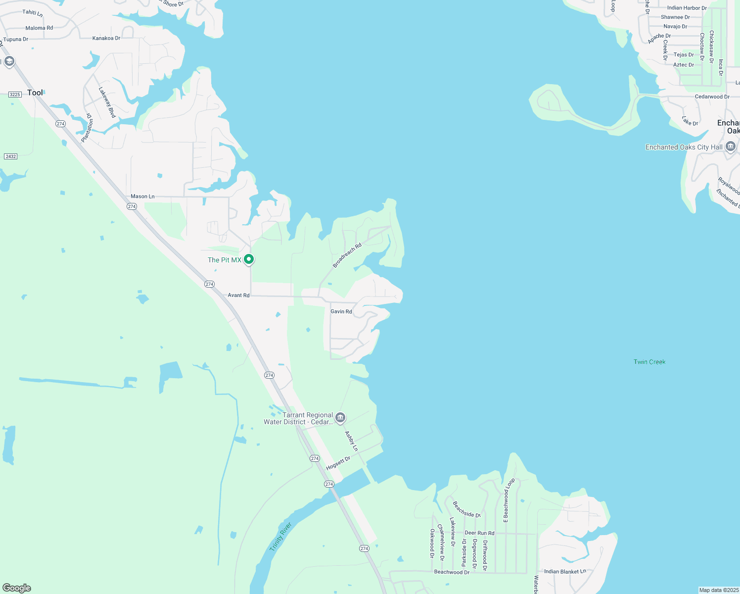 map of restaurants, bars, coffee shops, grocery stores, and more near 2514 Wildwood Way in Kemp