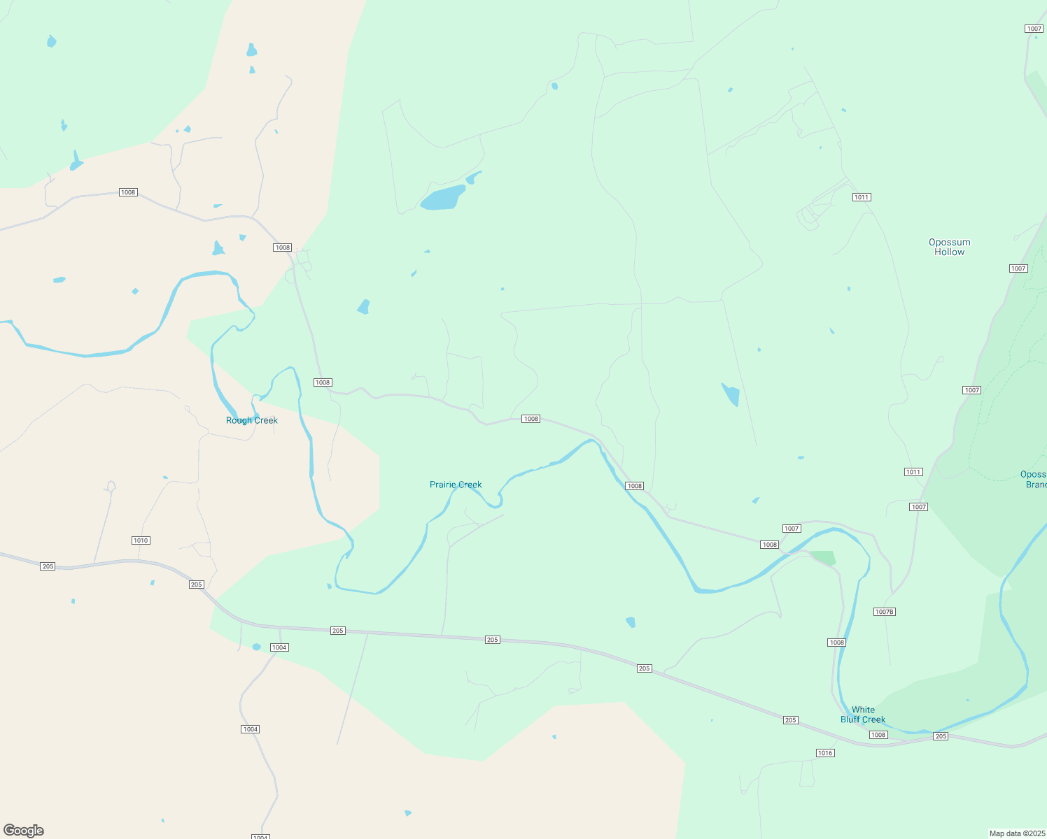 map of restaurants, bars, coffee shops, grocery stores, and more near County Road 1008 in Glen Rose