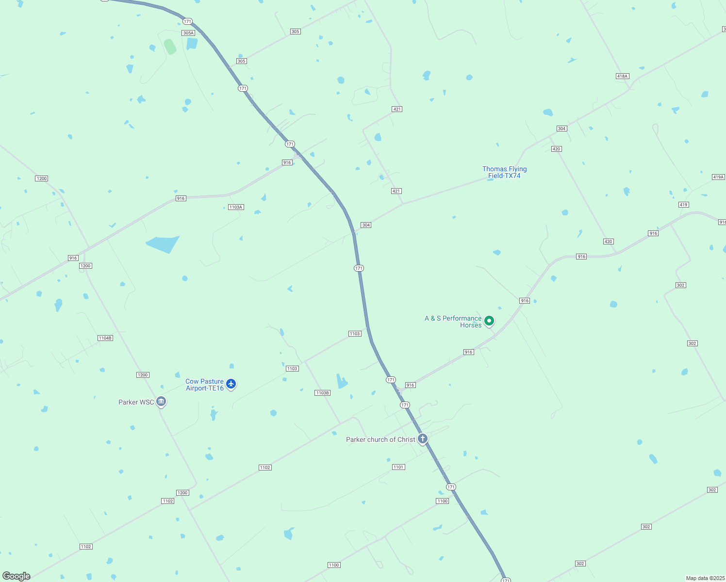 map of restaurants, bars, coffee shops, grocery stores, and more near 7864 Farm to Market 916 in Grandview