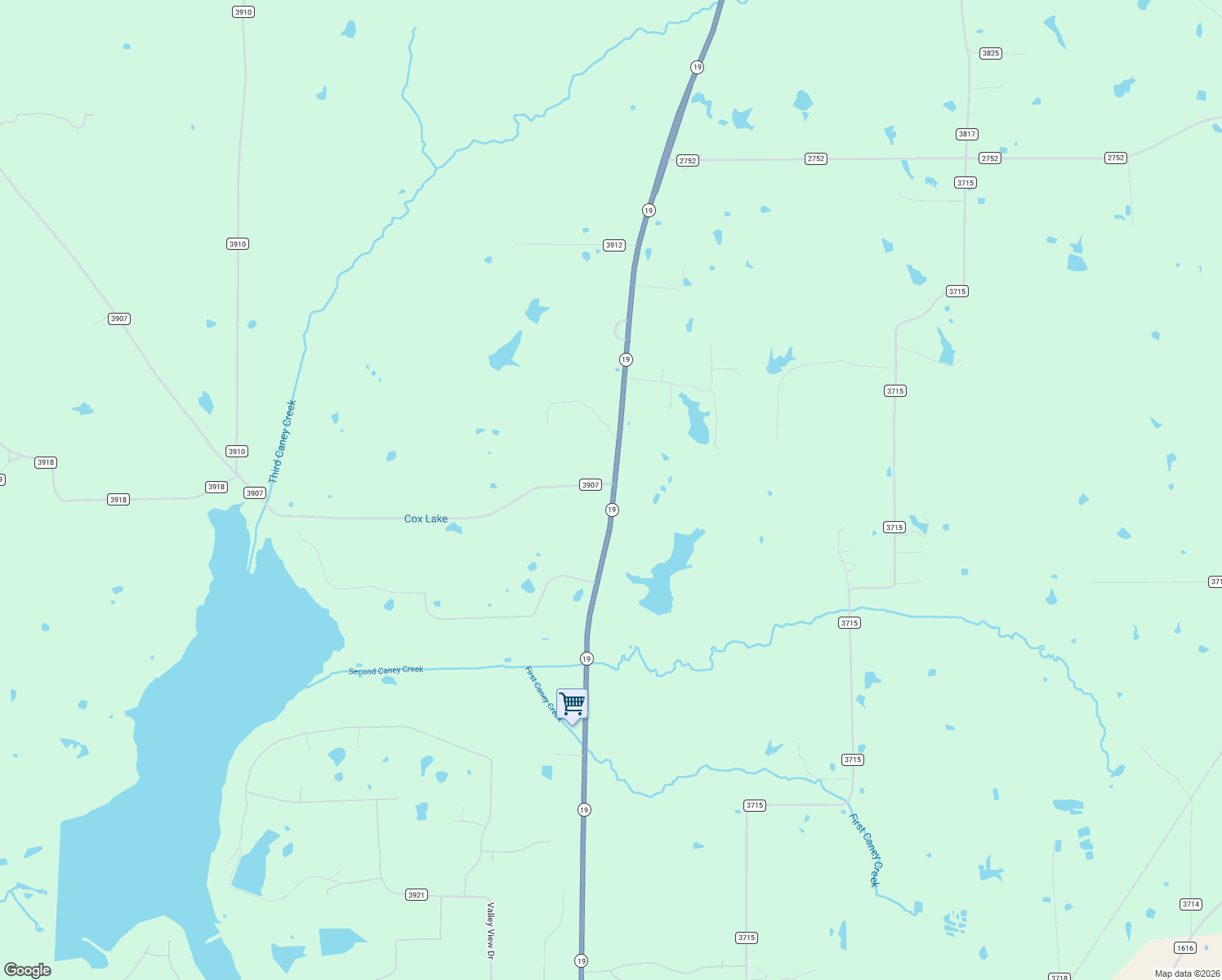 map of restaurants, bars, coffee shops, grocery stores, and more near 7952 Texas 19 in Athens