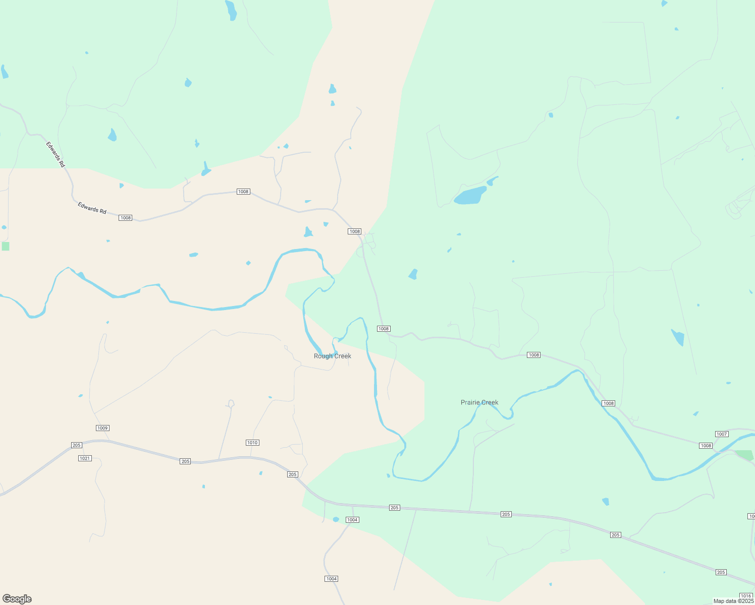 map of restaurants, bars, coffee shops, grocery stores, and more near County Road 1008 in Glen Rose