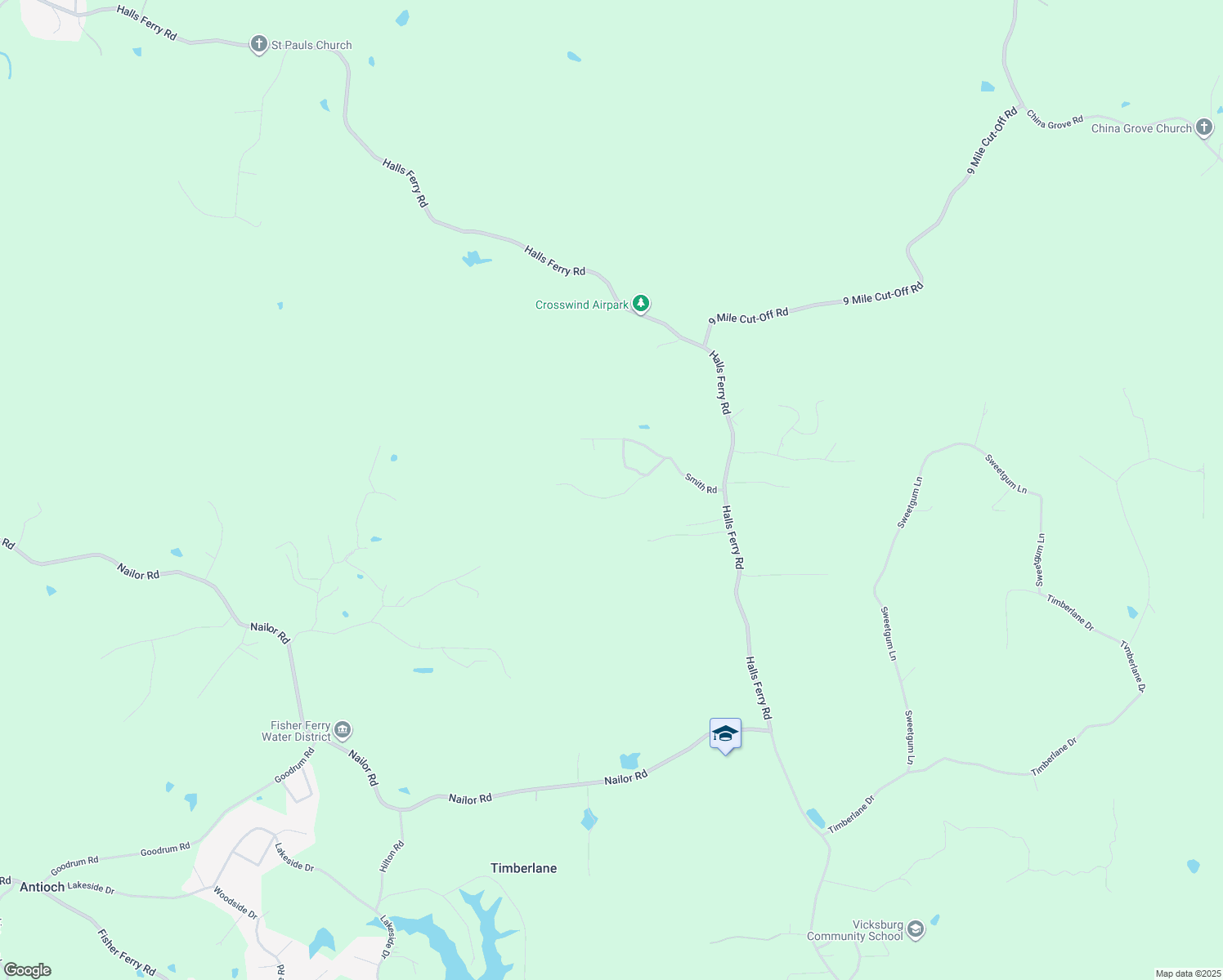 map of restaurants, bars, coffee shops, grocery stores, and more near 203 Smith Place in Vicksburg