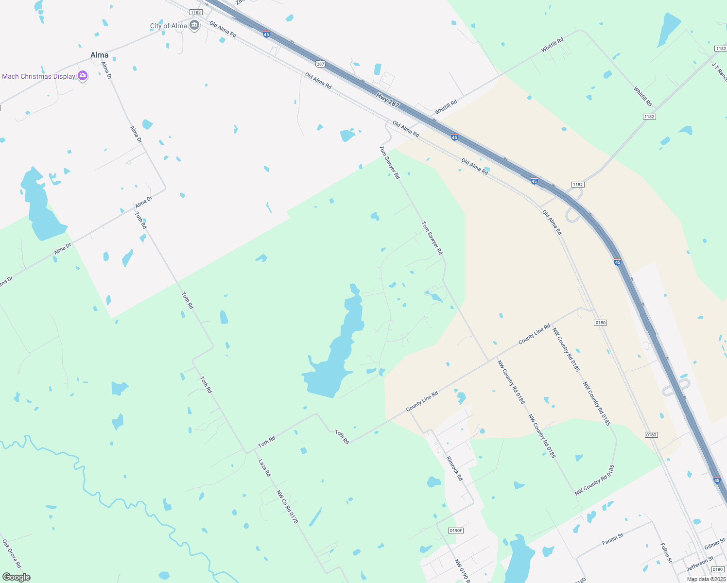 map of restaurants, bars, coffee shops, grocery stores, and more near 1164 Lake Sawyer Road in Ennis