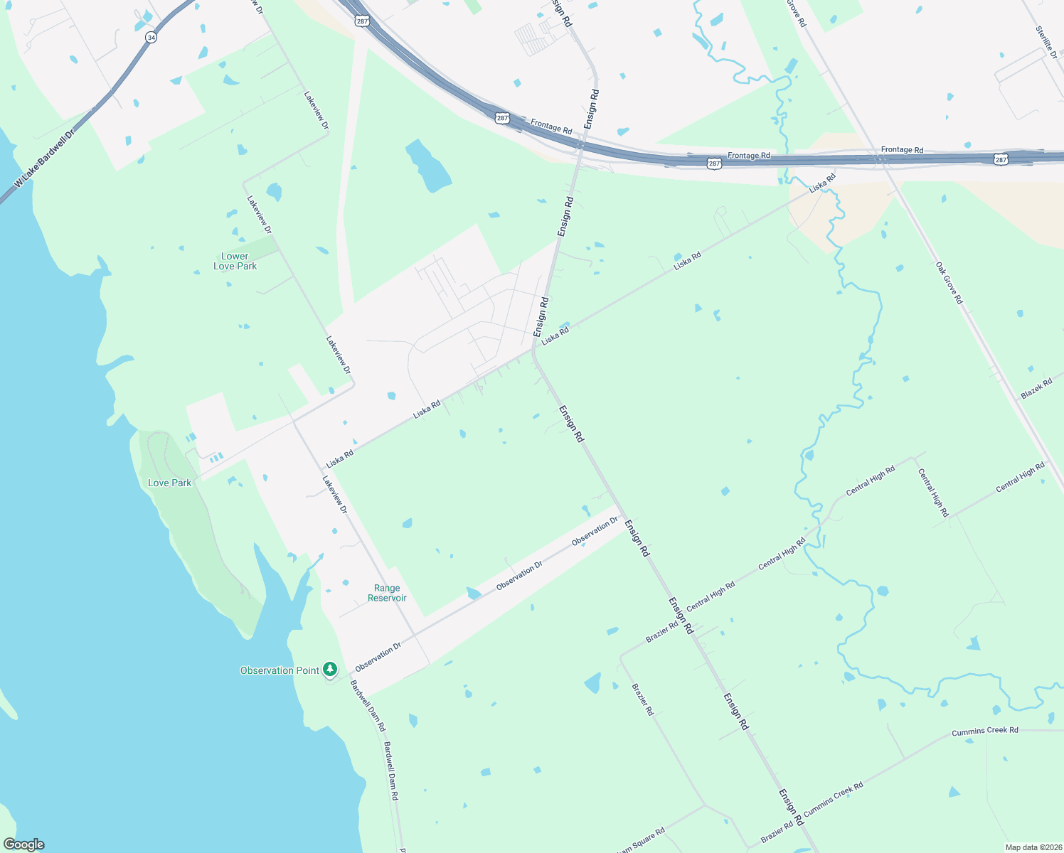 map of restaurants, bars, coffee shops, grocery stores, and more near 5507 Ensign Rd in Ennis