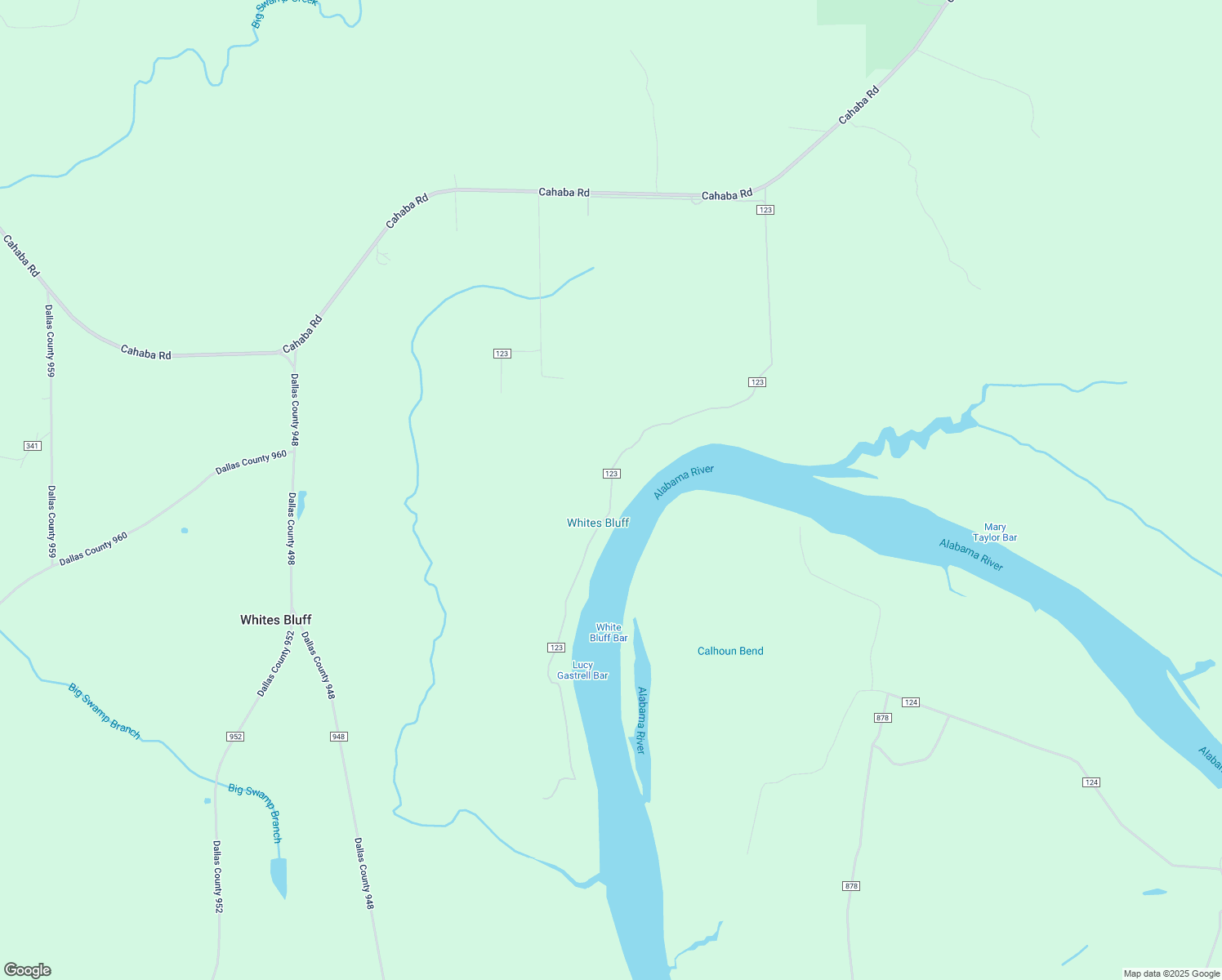 map of restaurants, bars, coffee shops, grocery stores, and more near County Road 123 in Dallas County