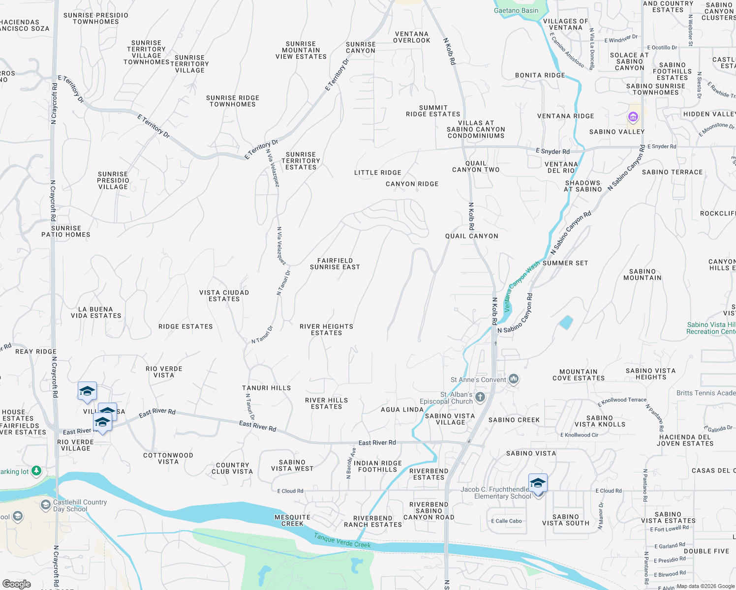 map of restaurants, bars, coffee shops, grocery stores, and more near 4170 Camino Ferreo in Tucson