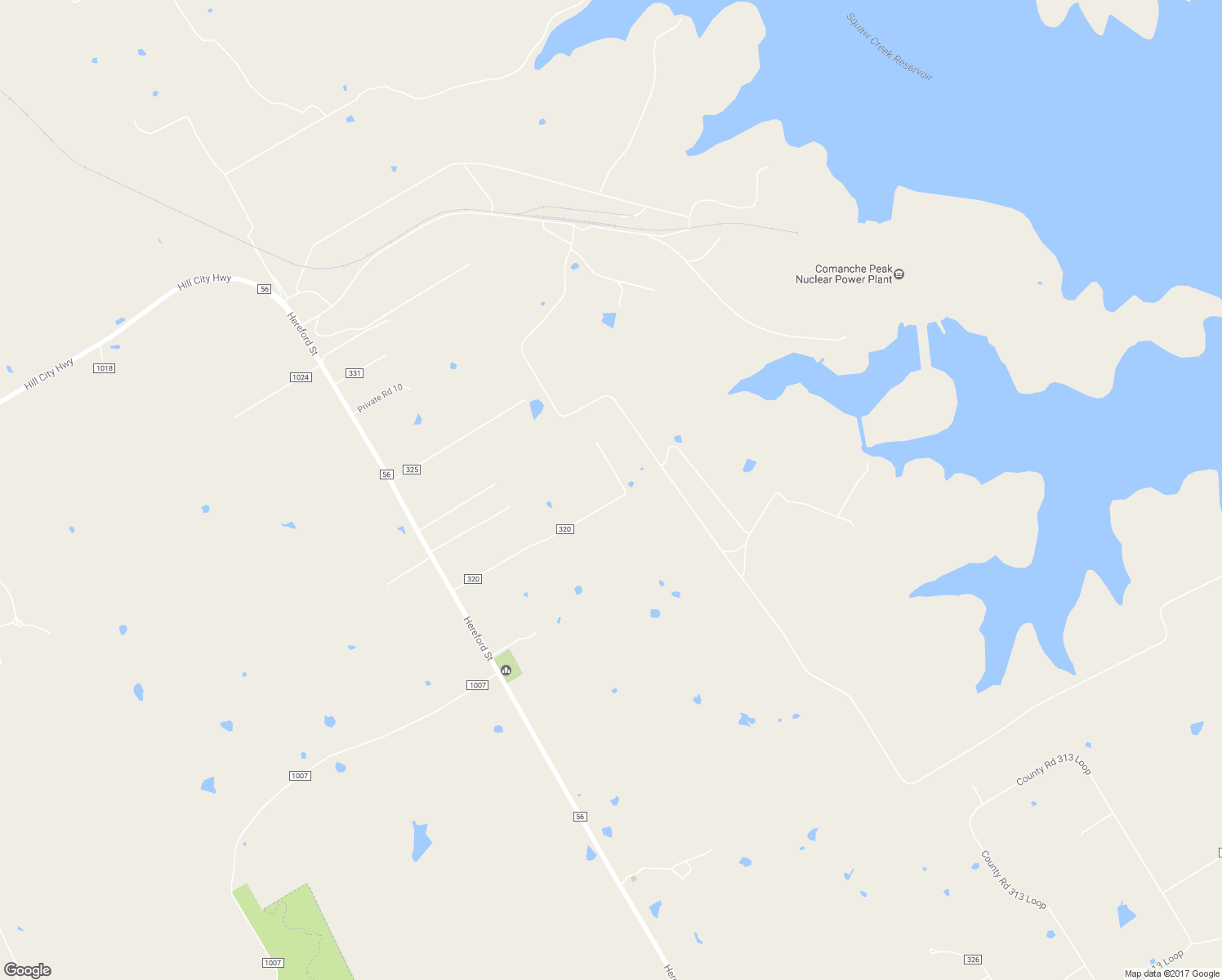 map of restaurants, bars, coffee shops, grocery stores, and more near 1545 County Road 320 in Glen Rose