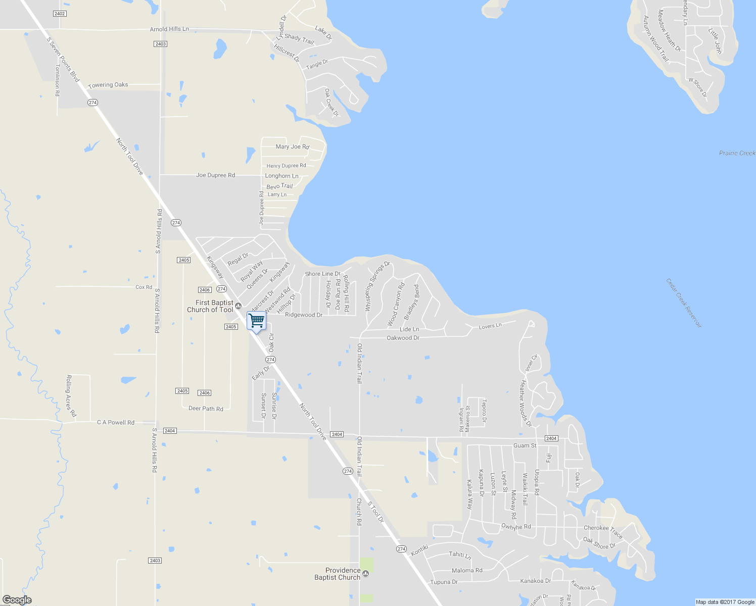 map of restaurants, bars, coffee shops, grocery stores, and more near 928 Old Indian Trail in Tool