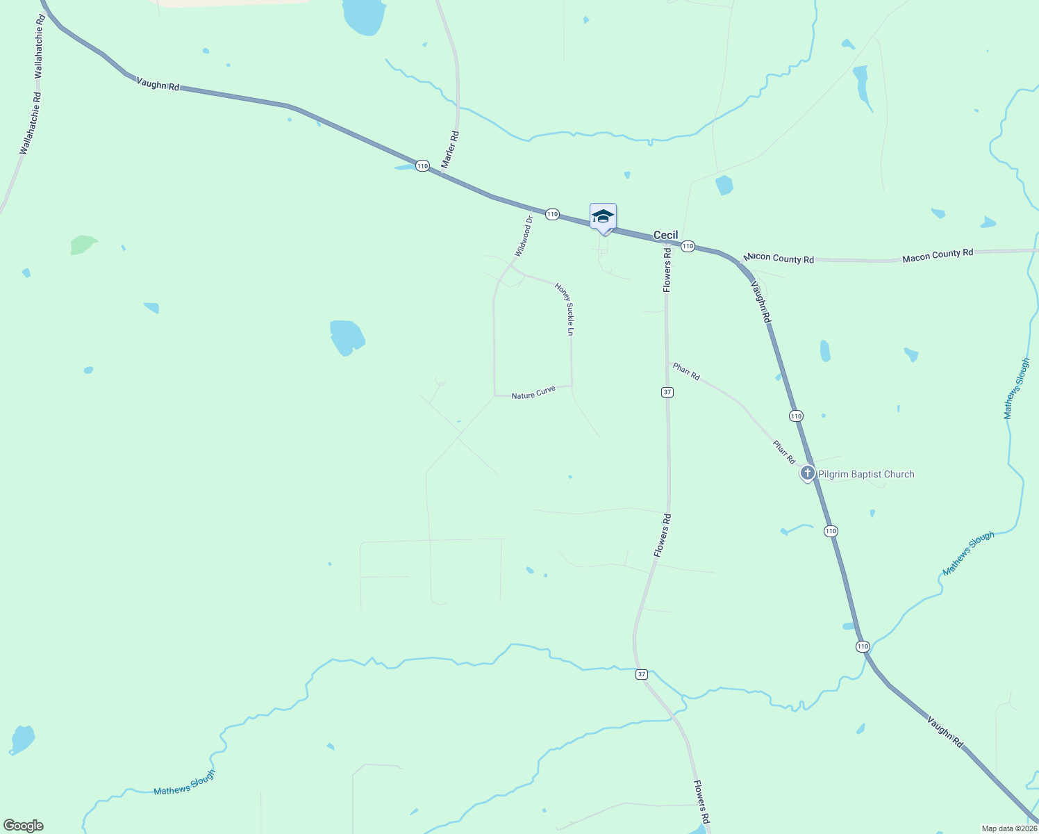 map of restaurants, bars, coffee shops, grocery stores, and more near 74 Nature Curve in Cecil