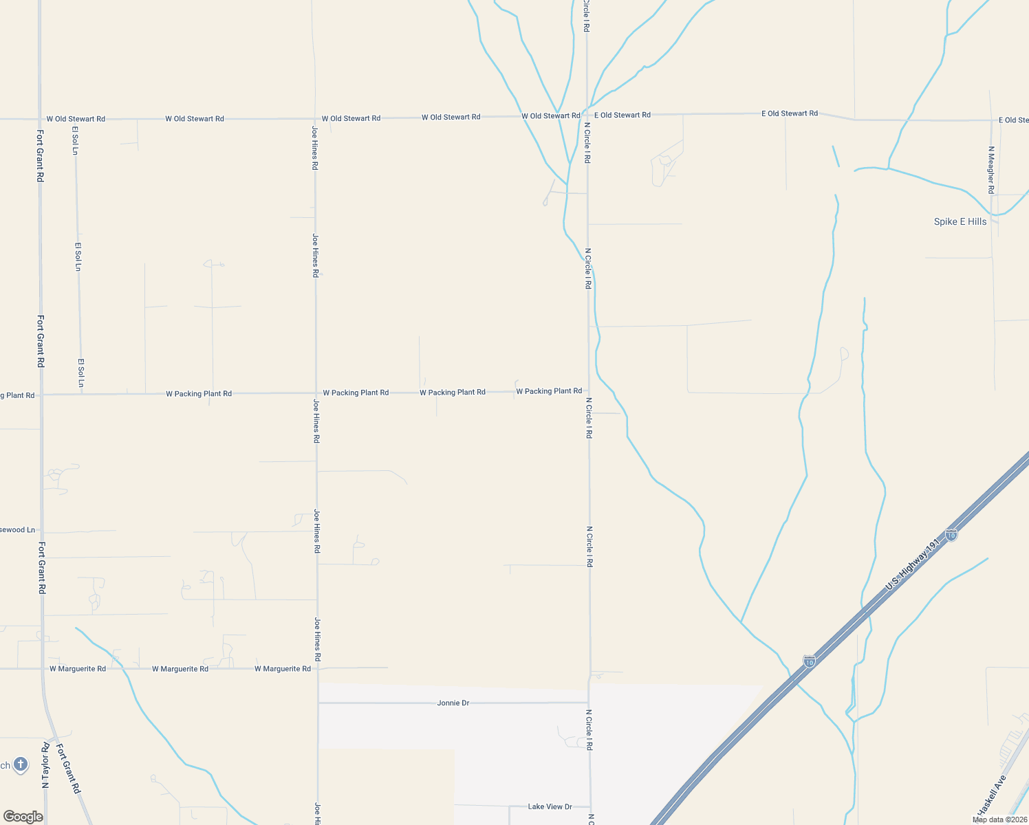 map of restaurants, bars, coffee shops, grocery stores, and more near 525 W Packing Plant Rd in Willcox