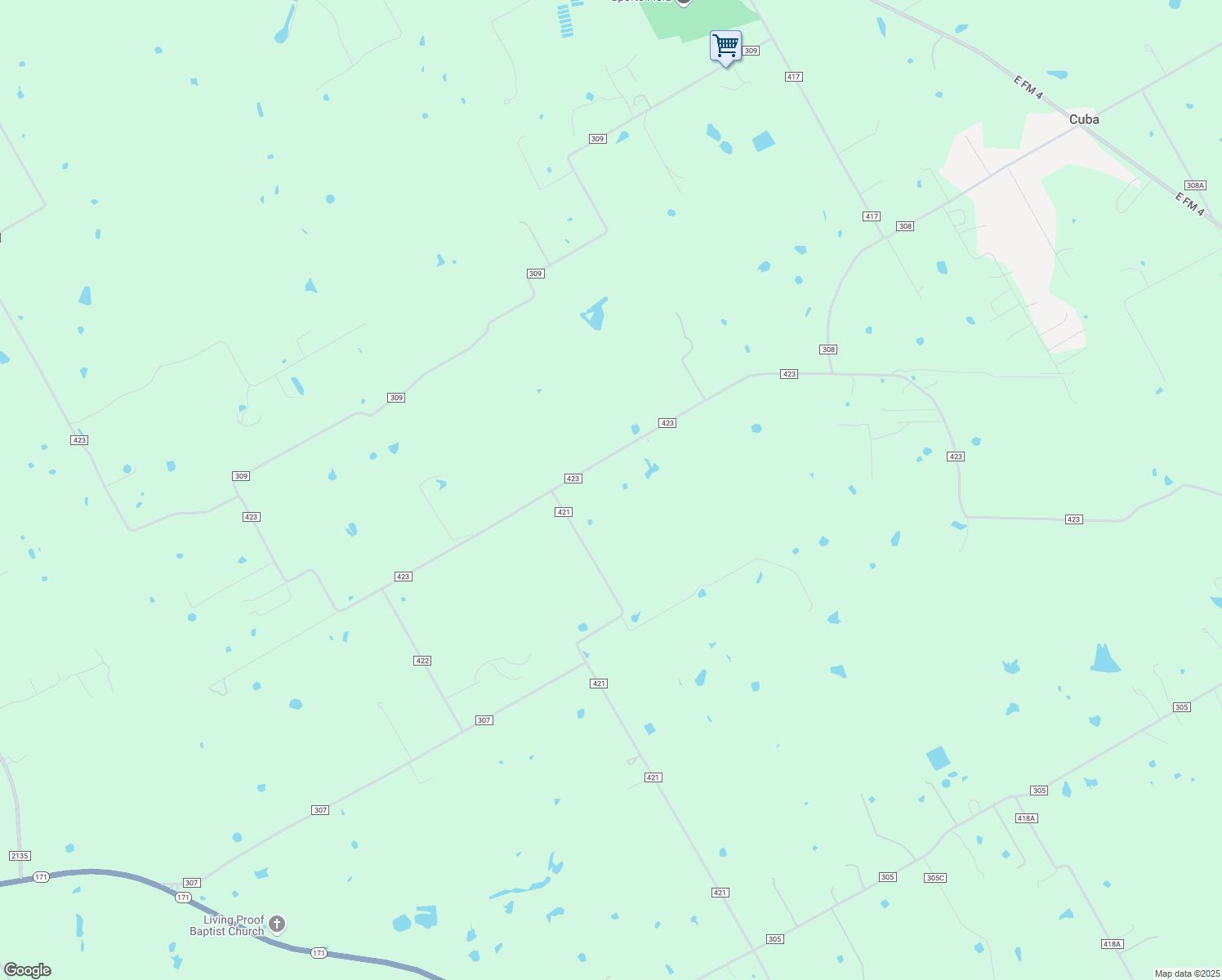 map of restaurants, bars, coffee shops, grocery stores, and more near 4720 County Road 423 in Grandview