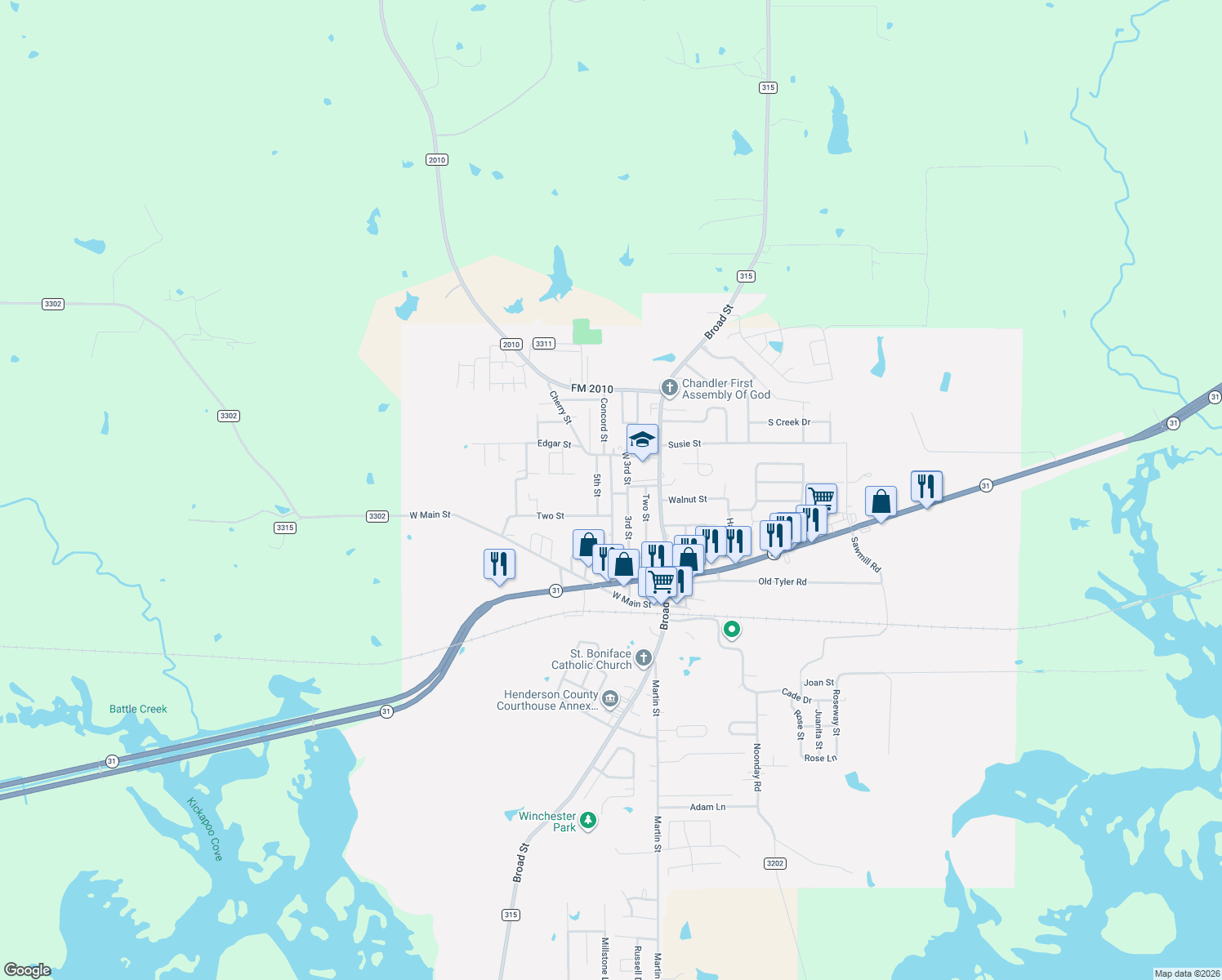 map of restaurants, bars, coffee shops, grocery stores, and more near 603 4th Street in Chandler